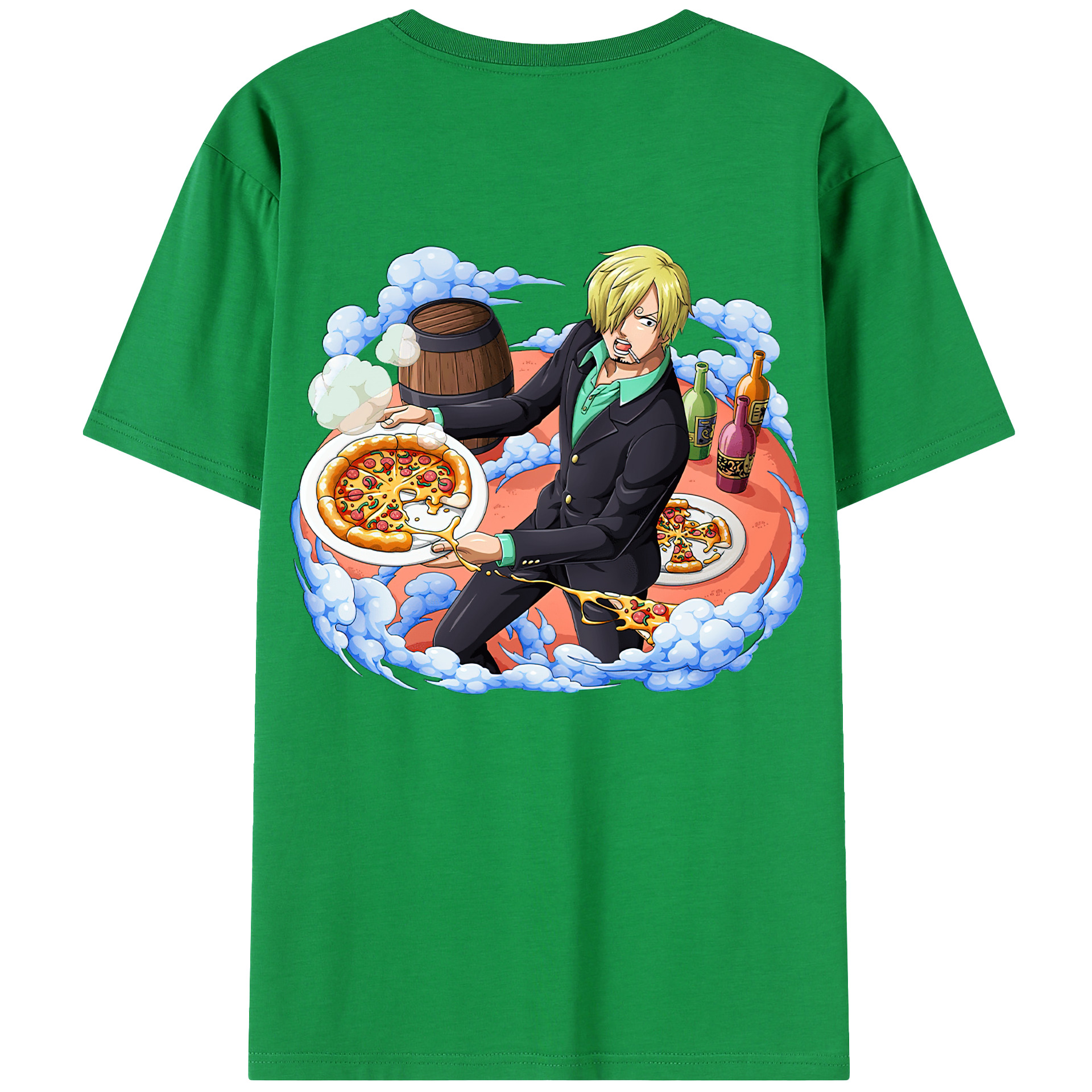 ワンピース サンジ ONE PIECE Sanji 綿100％半袖Tシャツ（背面プリント）