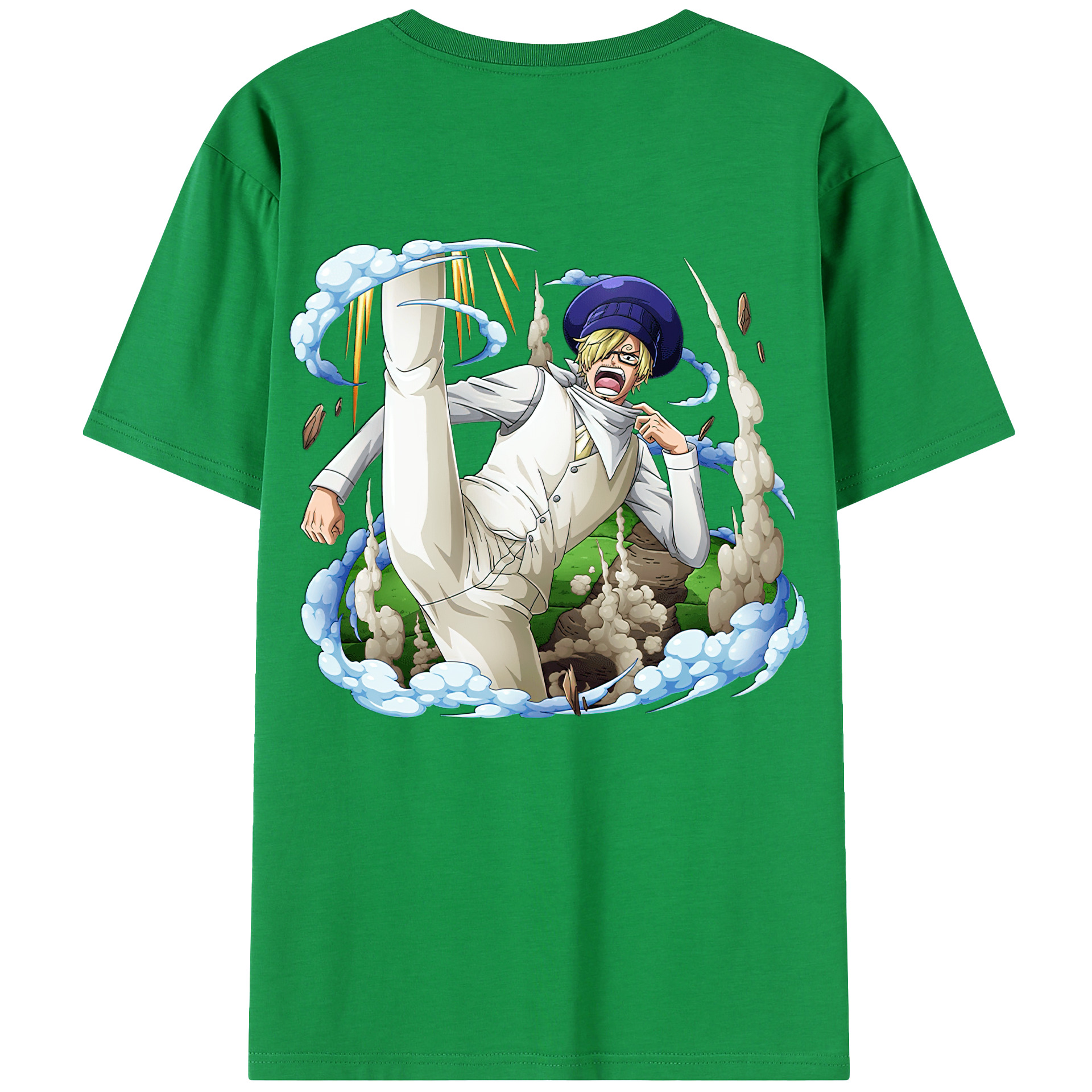 ワンピース サンジ ONE PIECE Sanji 綿100％半袖Tシャツ（背面プリント）