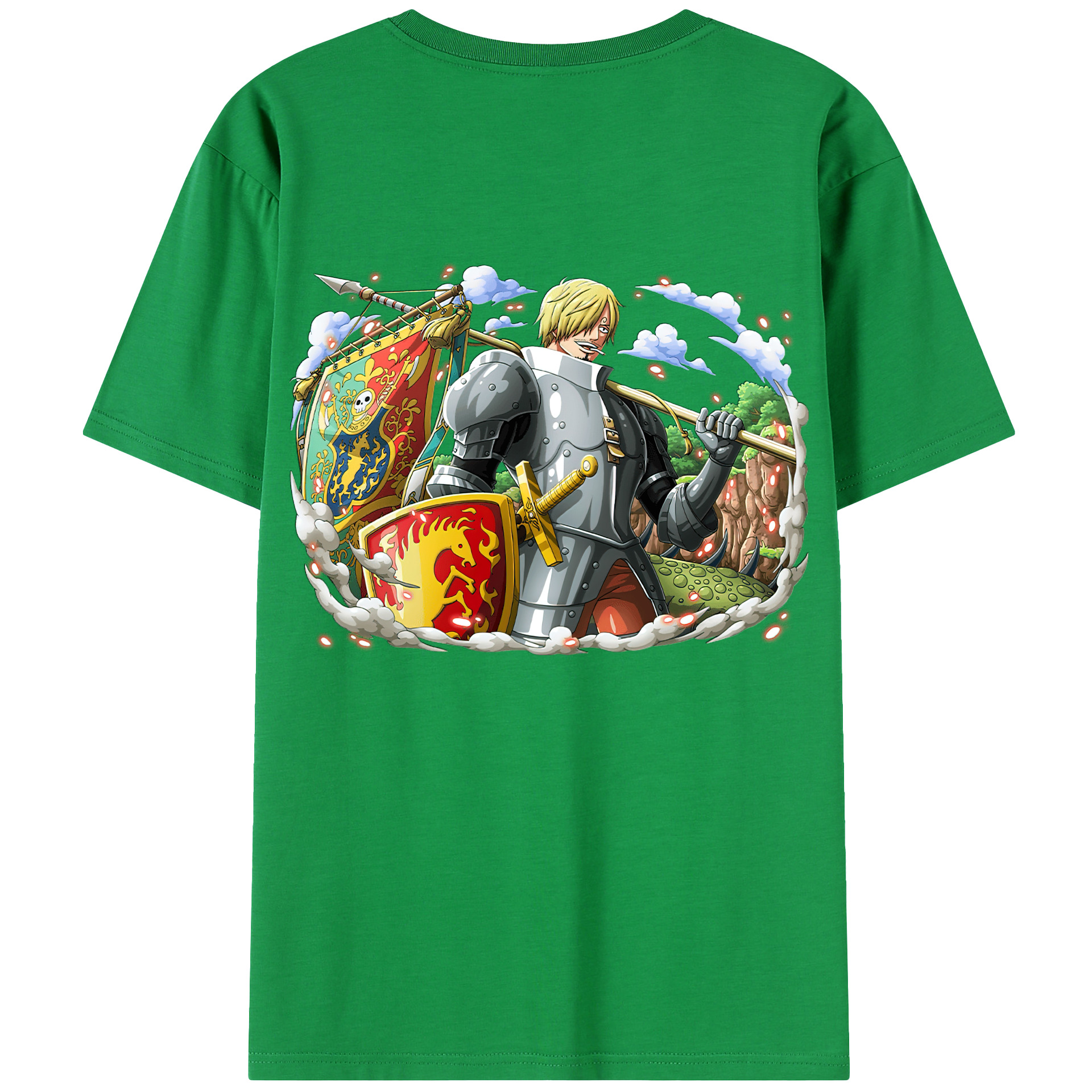 ワンピース サンジ ONE PIECE Sanji 綿100％半袖Tシャツ（背面プリント）