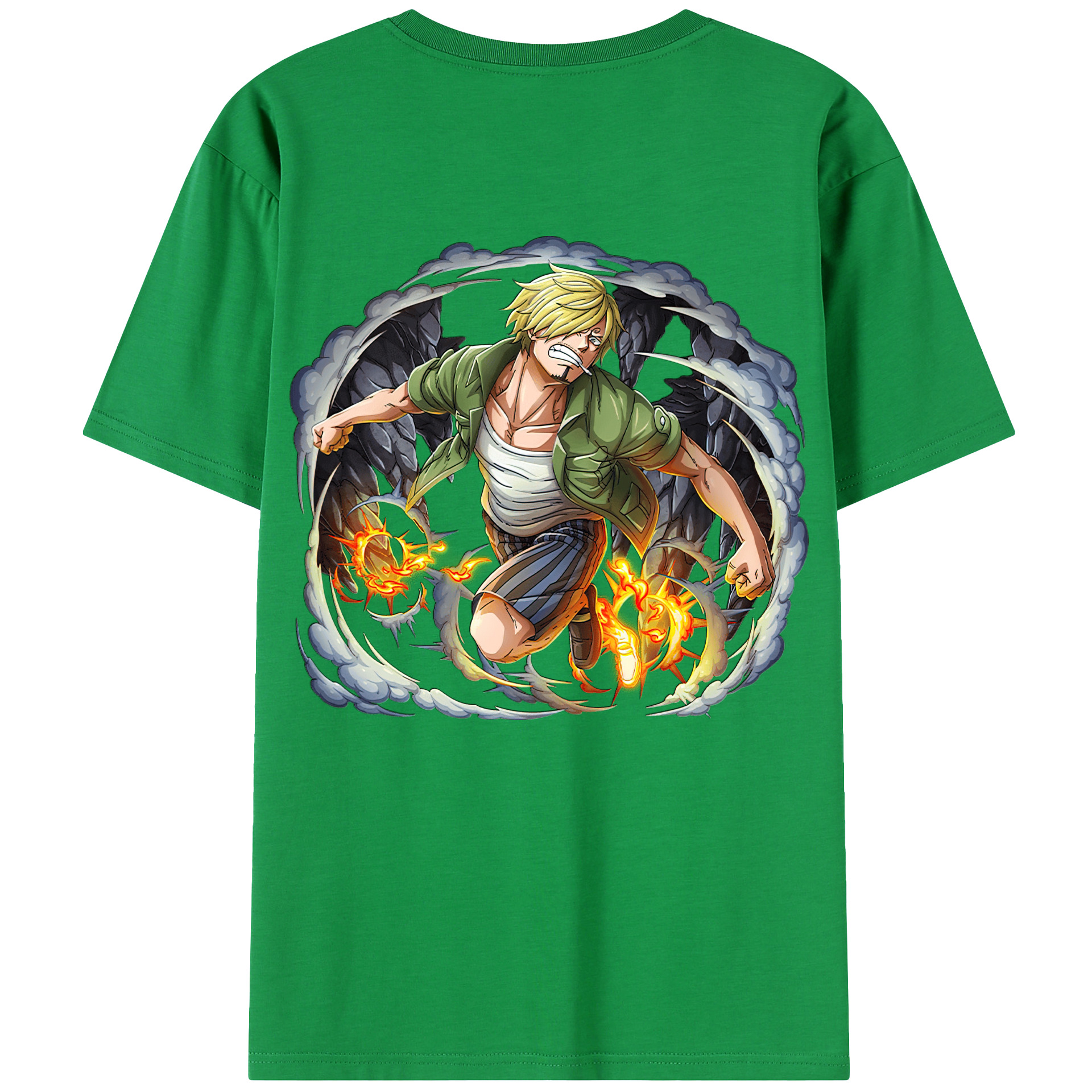 ワンピース サンジ ONE PIECE Sanji 綿100％半袖Tシャツ（背面プリント）