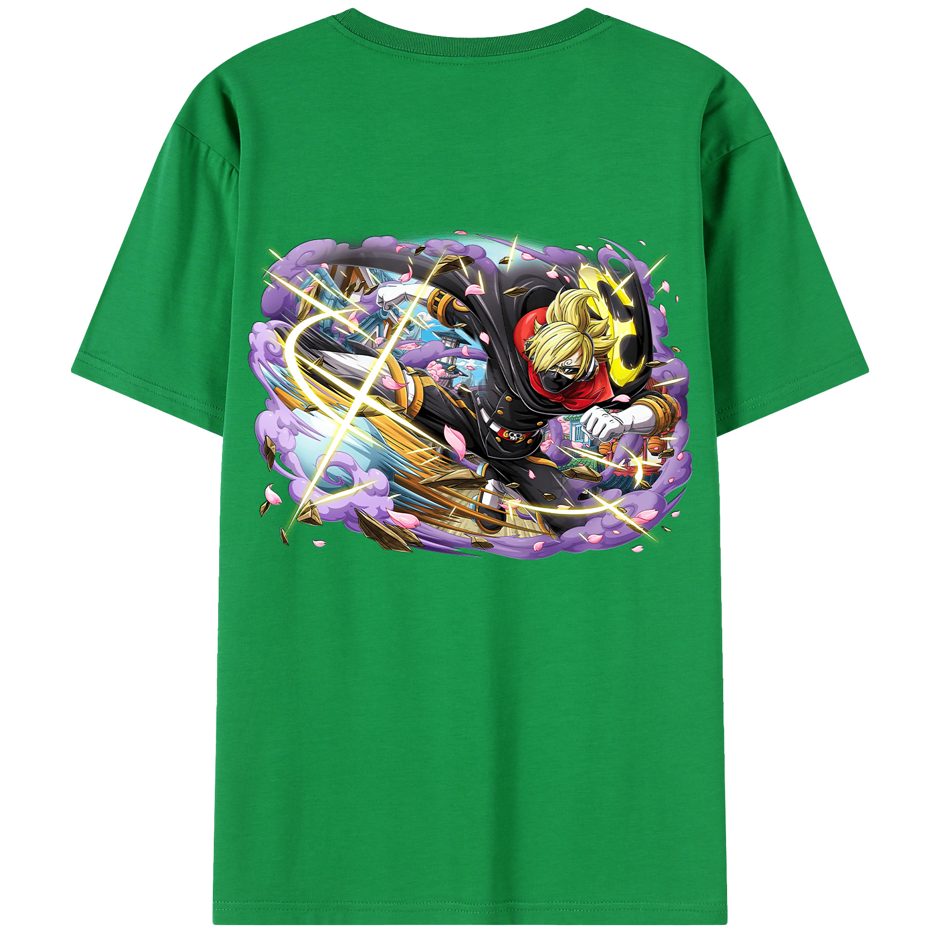 ワンピース サンジ ONE PIECE Sanji 綿100％半袖Tシャツ（背面プリント）