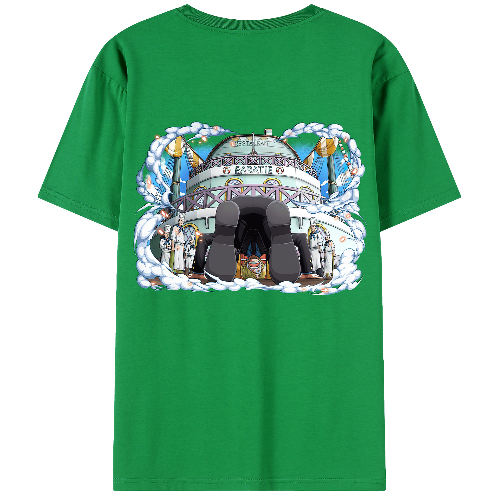 ワンピース サンジ ONE PIECE Sanji 綿100％半袖Tシャツ（背面プリント）