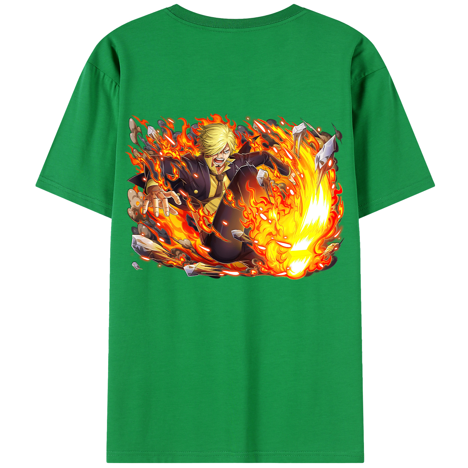 ワンピース サンジ ONE PIECE Sanji 綿100％半袖Tシャツ（背面プリント）