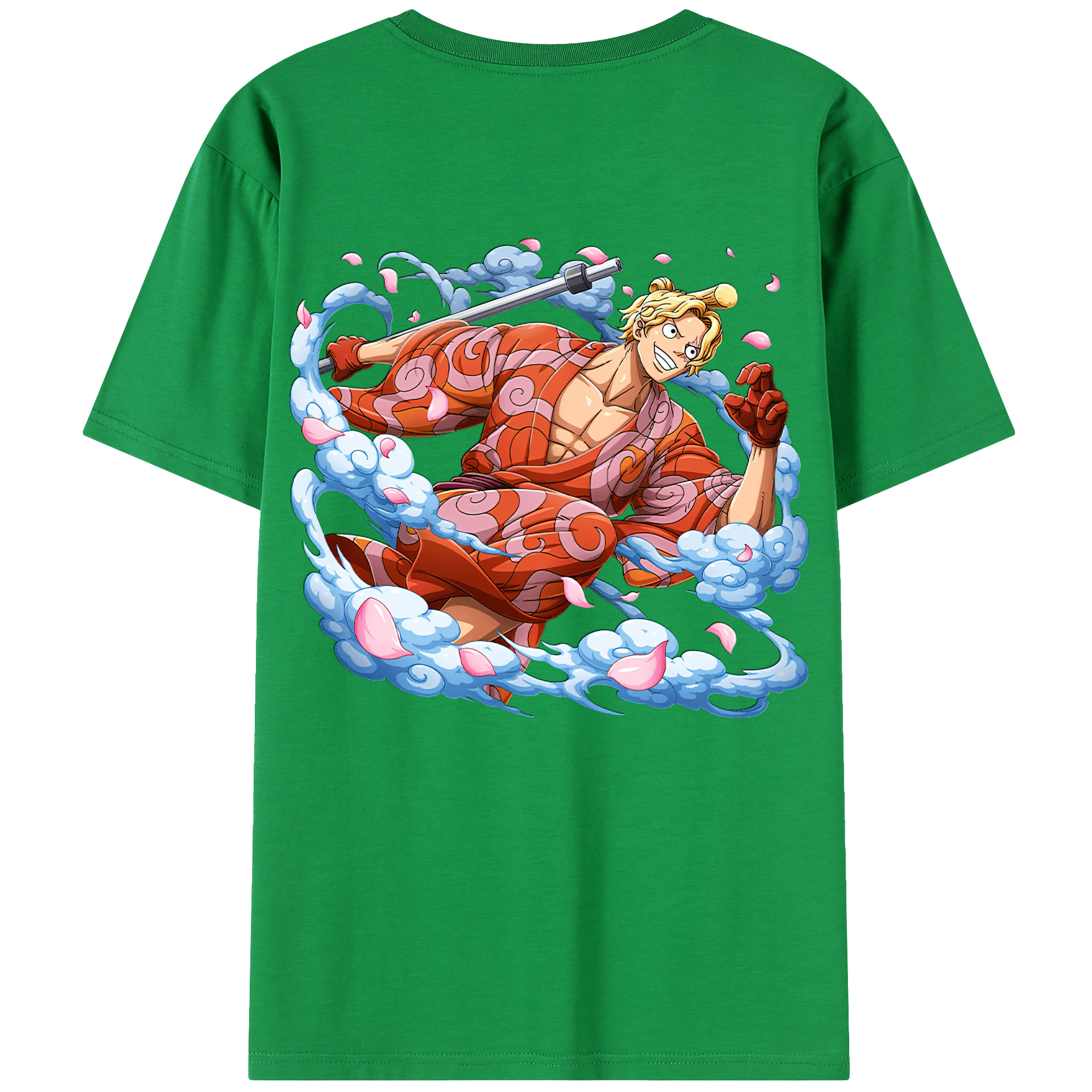 ワンピース サンジ ONE PIECE Sanji 綿100％半袖Tシャツ（背面プリント）