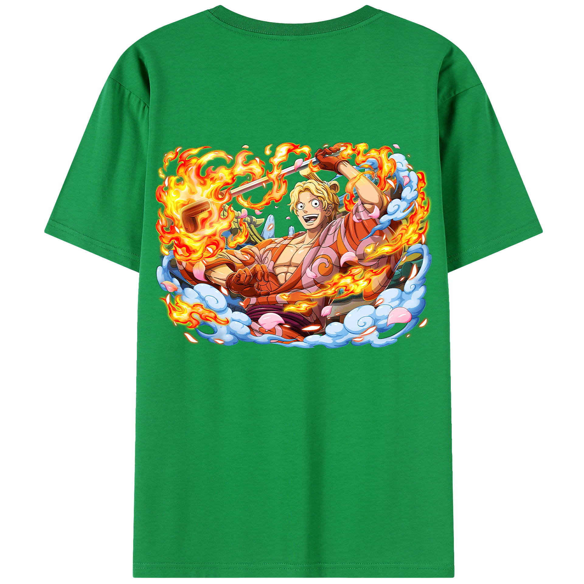 ワンピース サンジ ONE PIECE Sanji 綿100％半袖Tシャツ（背面プリント）