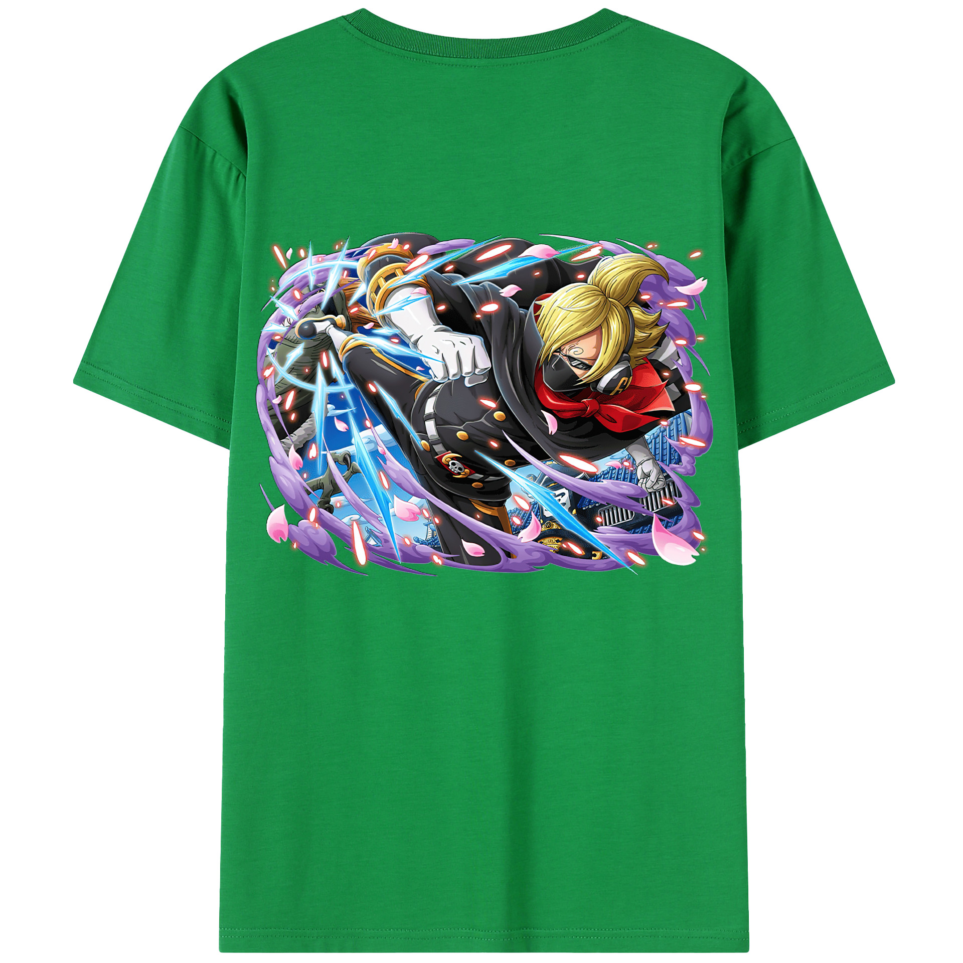 ワンピース サンジ ONE PIECE Sanji 綿100％半袖Tシャツ（背面プリント）