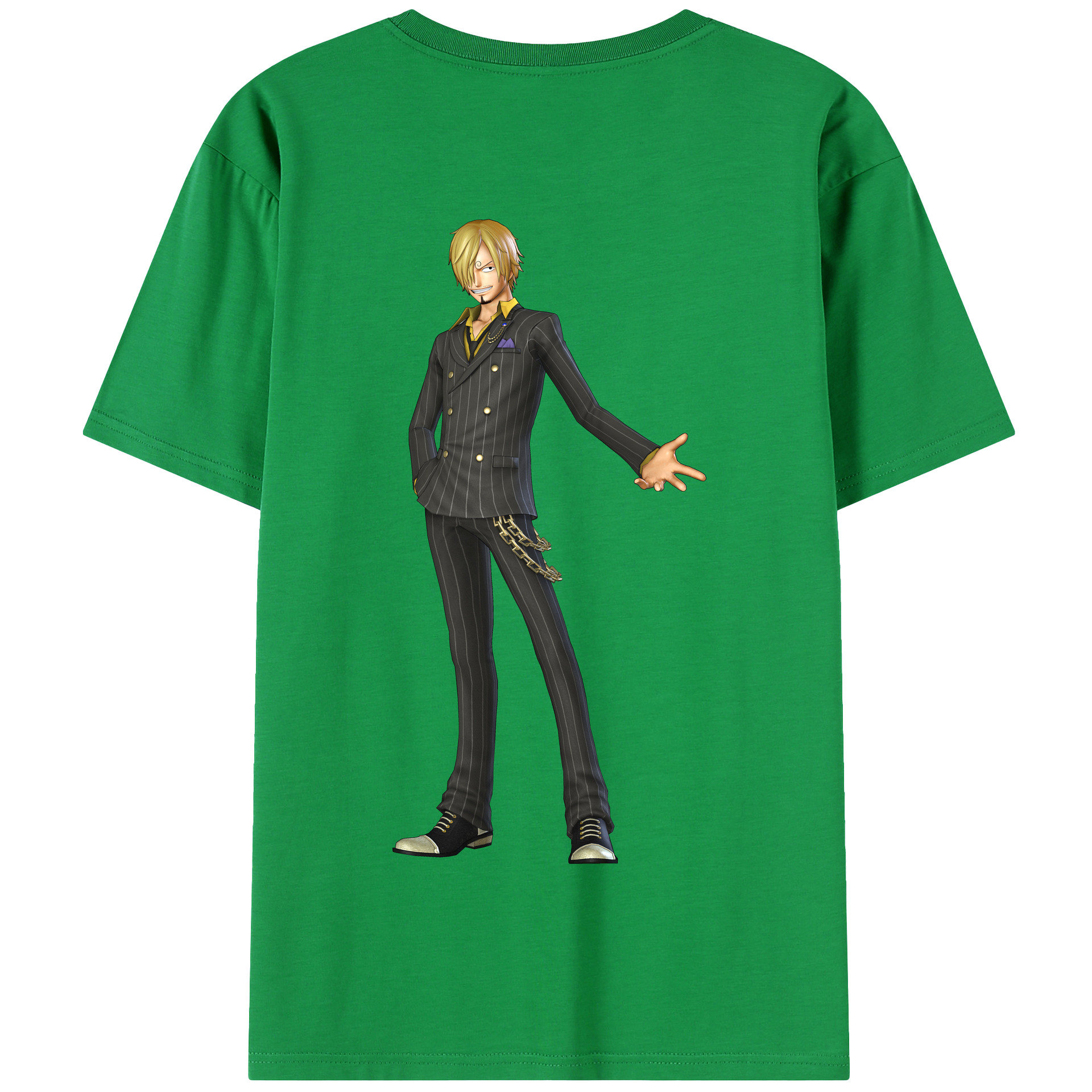 ワンピース サンジ ONE PIECE Sanji 綿100％半袖Tシャツ（背面プリント）