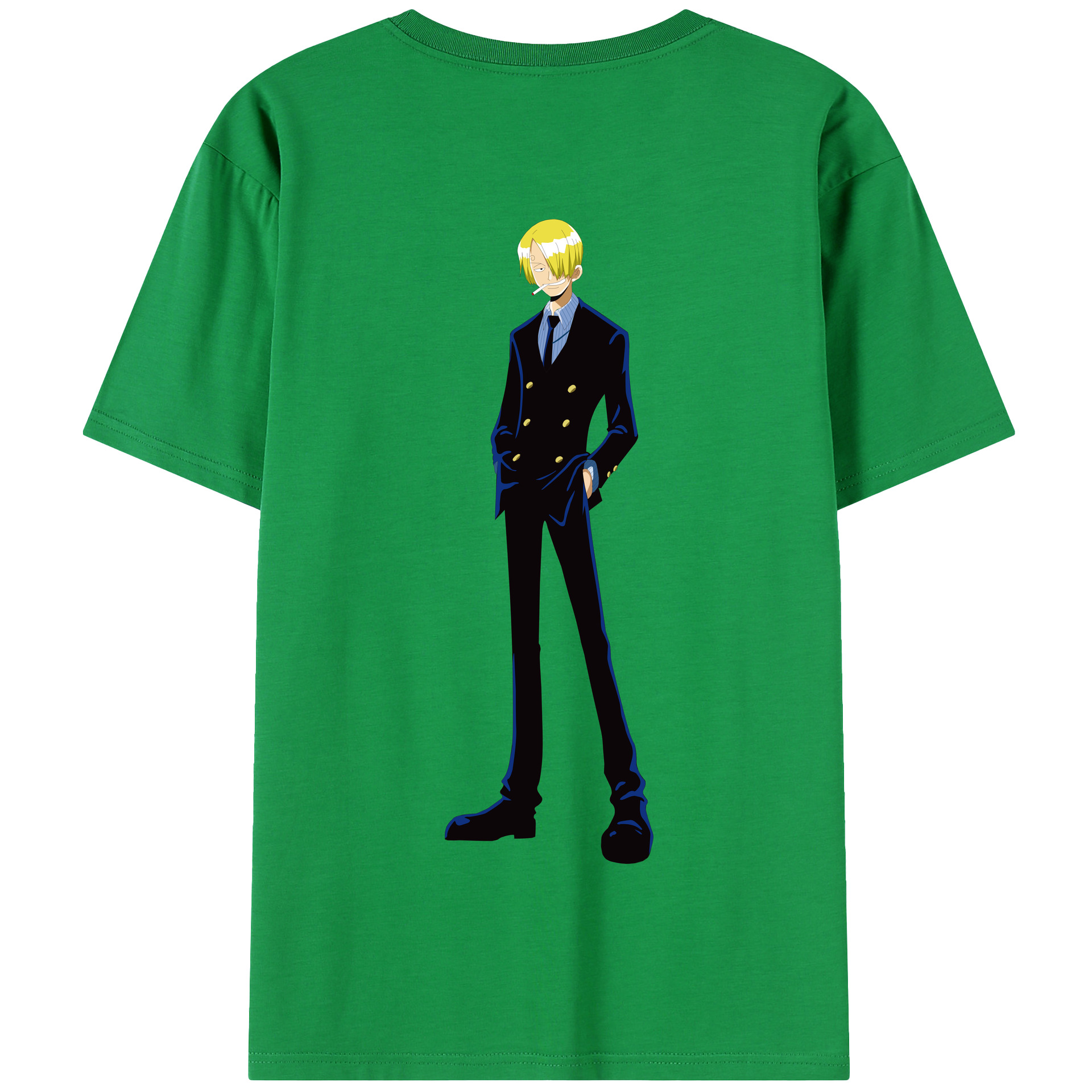 ワンピース サンジ ONE PIECE Sanji 綿100％半袖Tシャツ（背面プリント）