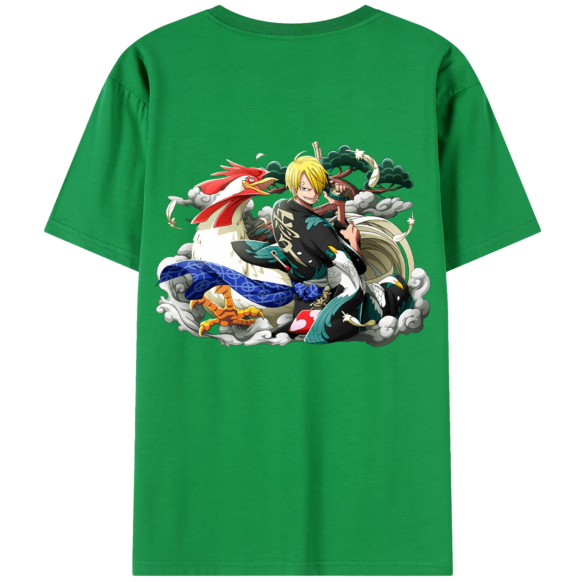 ワンピース サンジ ONE PIECE Sanji 綿100％半袖Tシャツ（背面プリント）