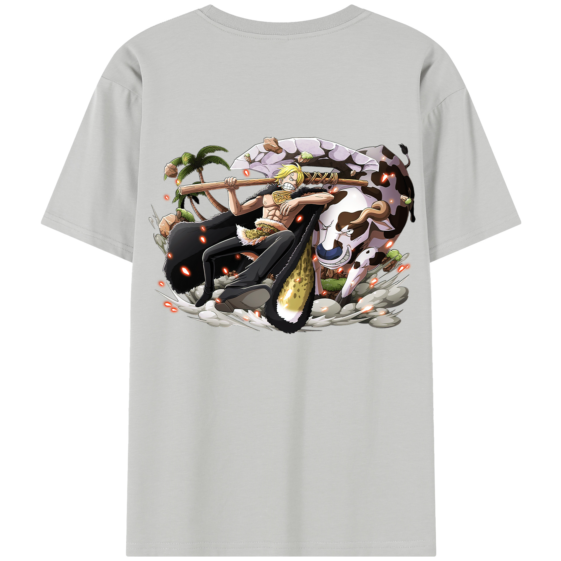 ワンピース サンジ ONE PIECE Sanji 綿100％半袖Tシャツ（背面プリント）