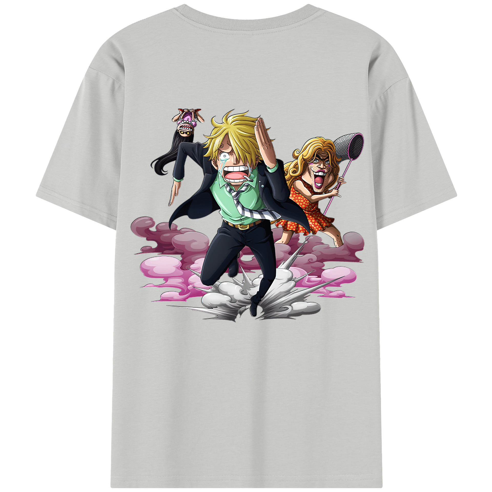 ワンピース サンジ ONE PIECE Sanji 綿100％半袖Tシャツ（背面プリント）