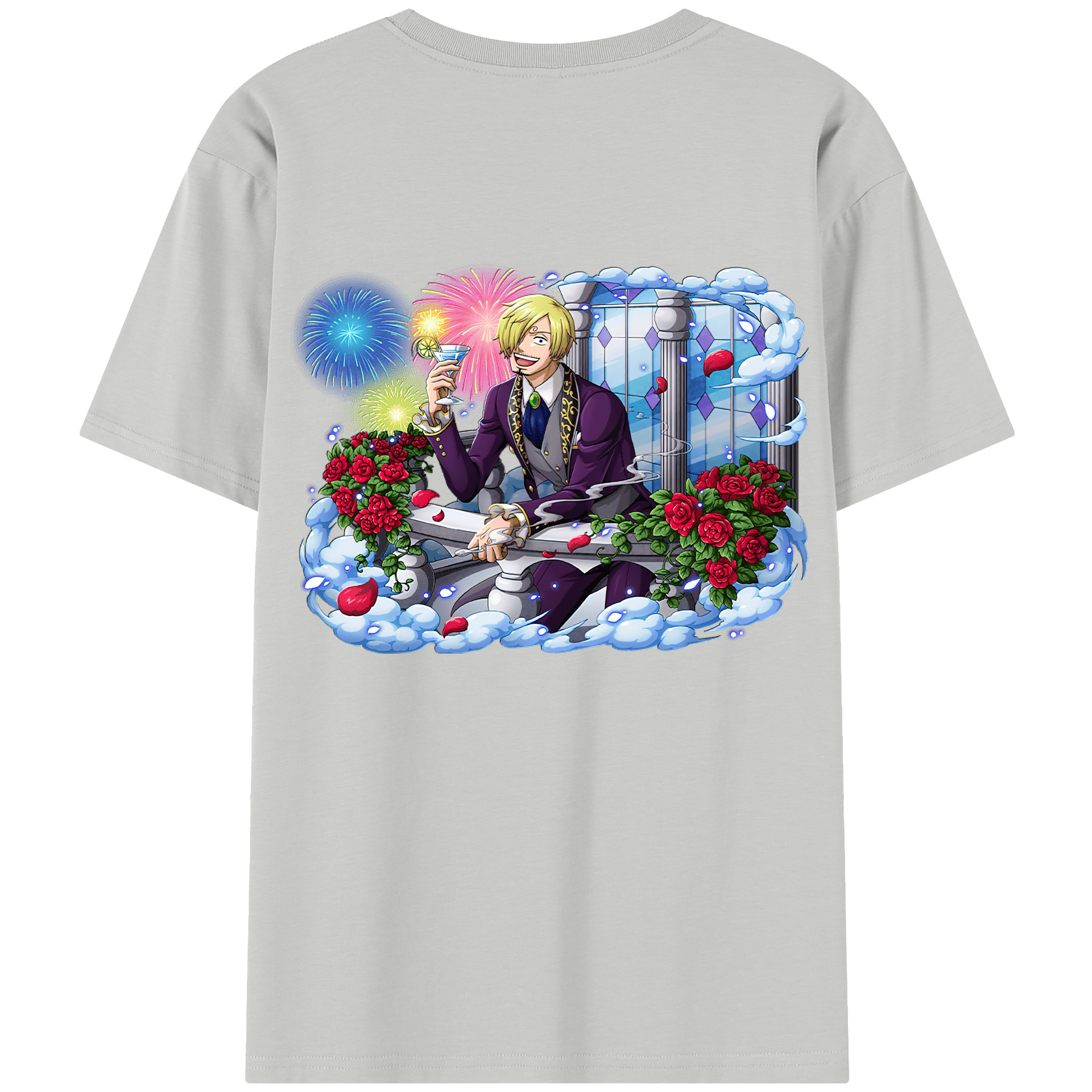 ワンピース サンジ ONE PIECE Sanji 綿100％半袖Tシャツ（背面プリント）