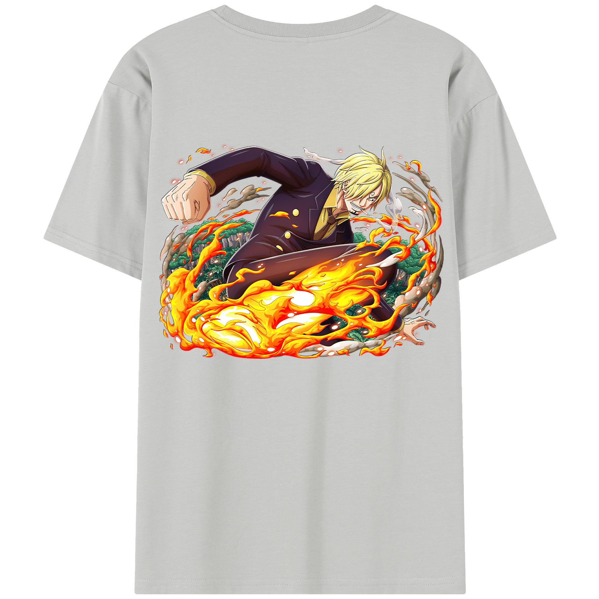ワンピース サンジ ONE PIECE Sanji 綿100％半袖Tシャツ（背面プリント）