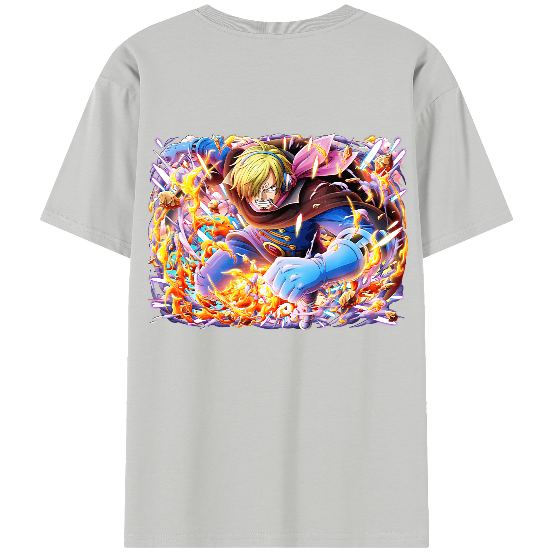 ワンピース サンジ ONE PIECE Sanji 綿100％半袖Tシャツ（背面プリント）