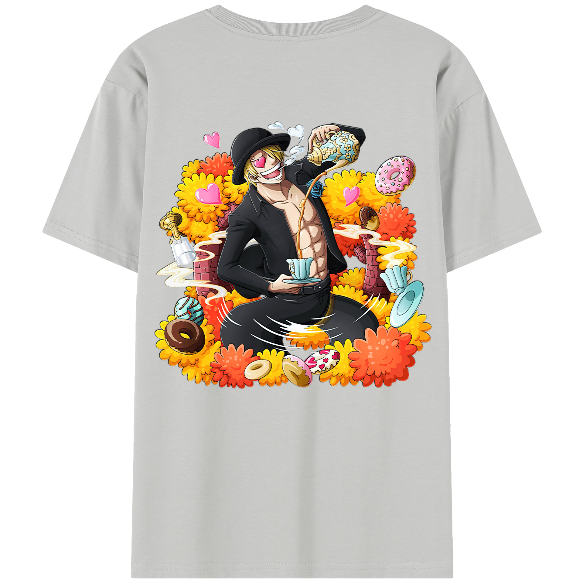 ワンピース サンジ ONE PIECE Sanji 綿100％半袖Tシャツ（背面プリント）