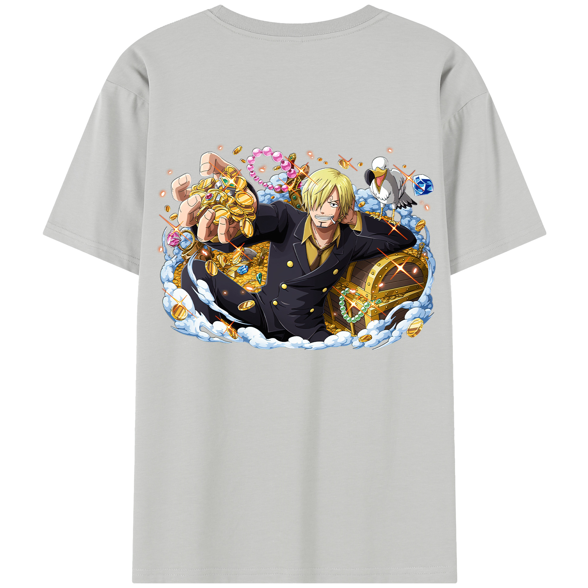 ワンピース サンジ ONE PIECE Sanji 綿100％半袖Tシャツ（背面プリント）