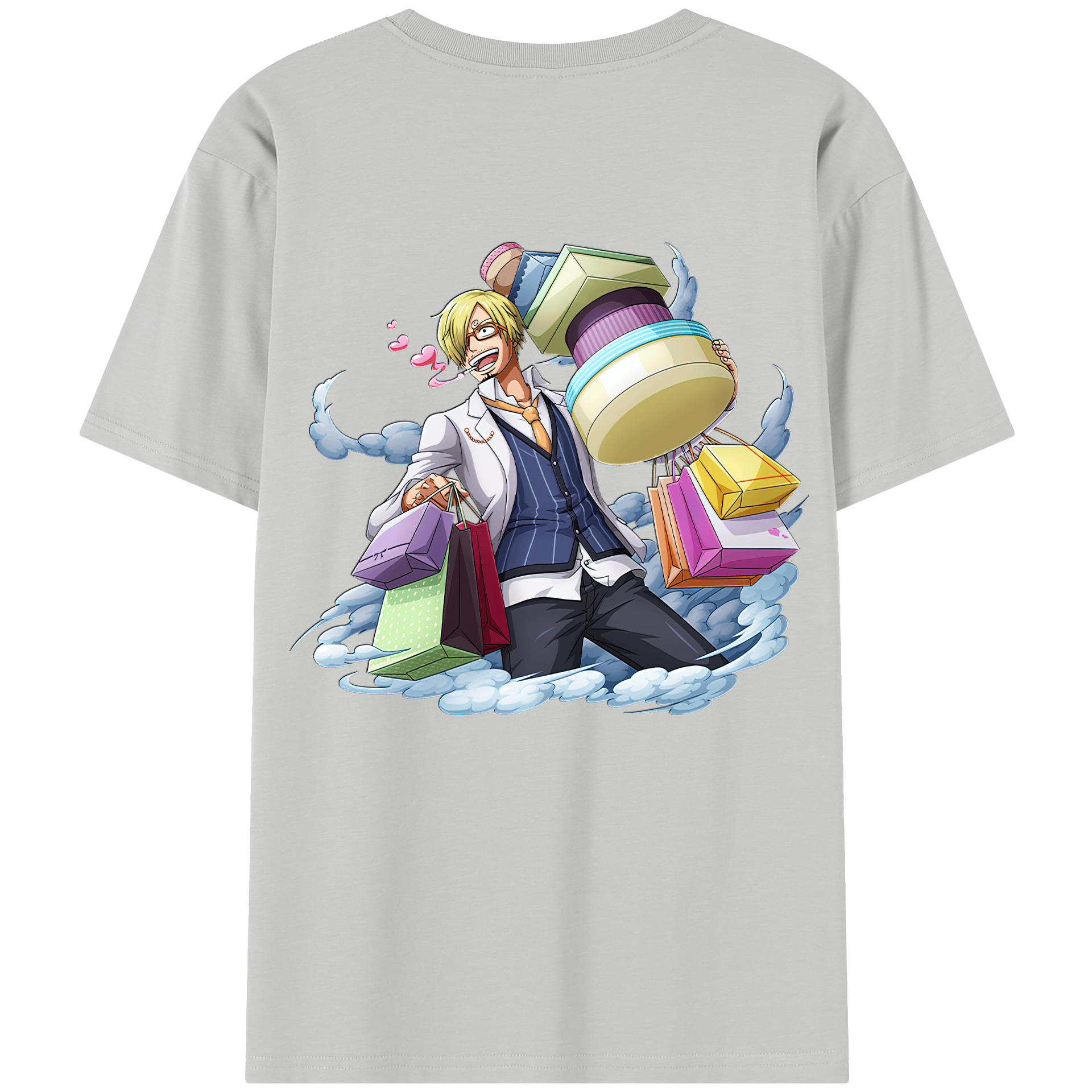 ワンピース サンジ ONE PIECE Sanji 綿100％半袖Tシャツ（背面プリント）