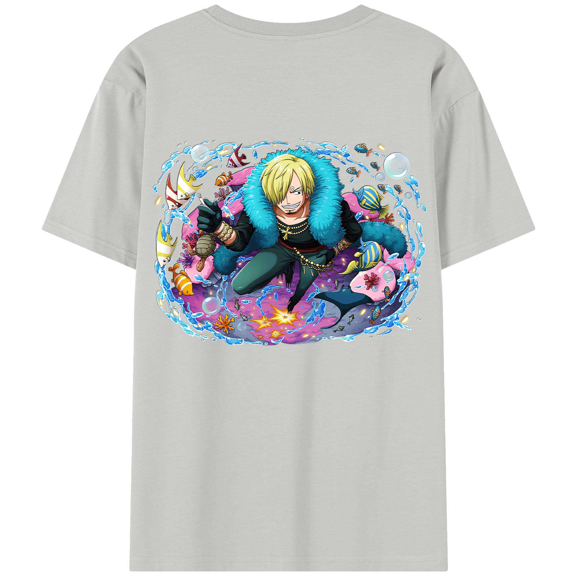 ワンピース サンジ ONE PIECE Sanji 綿100％半袖Tシャツ（背面プリント）