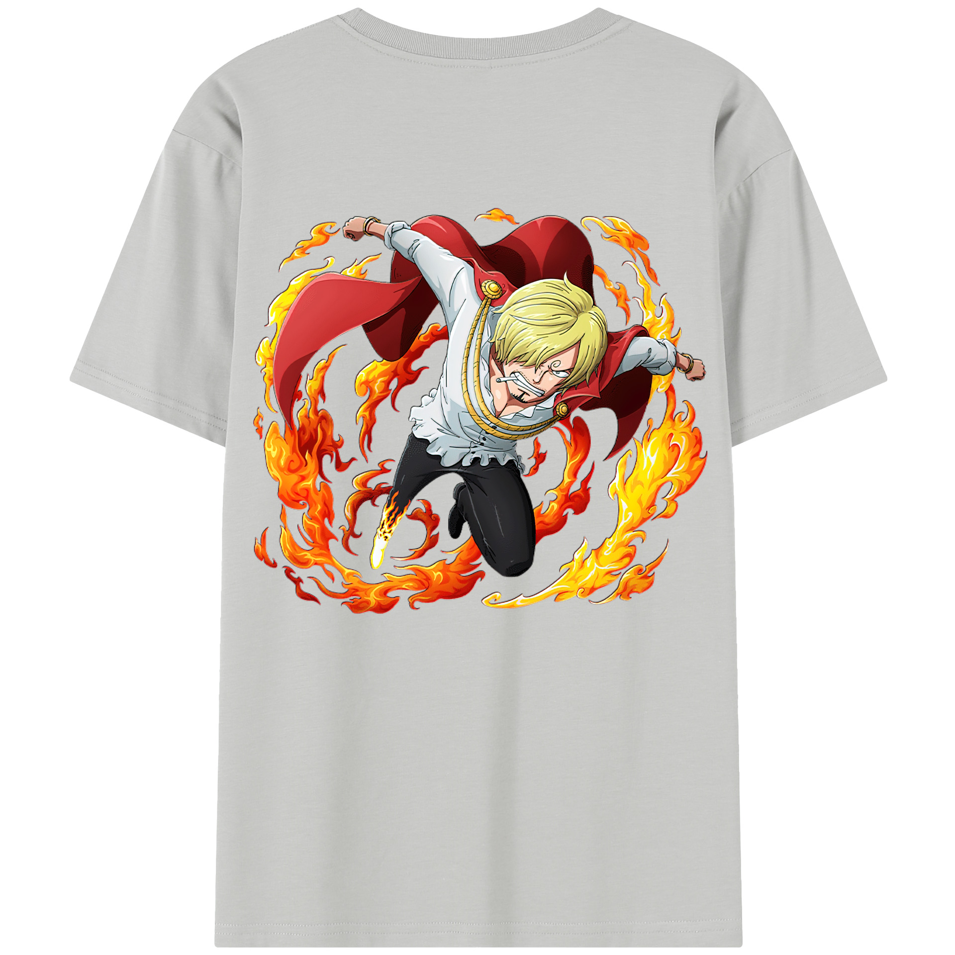 ワンピース サンジ ONE PIECE Sanji 綿100％半袖Tシャツ（背面プリント）