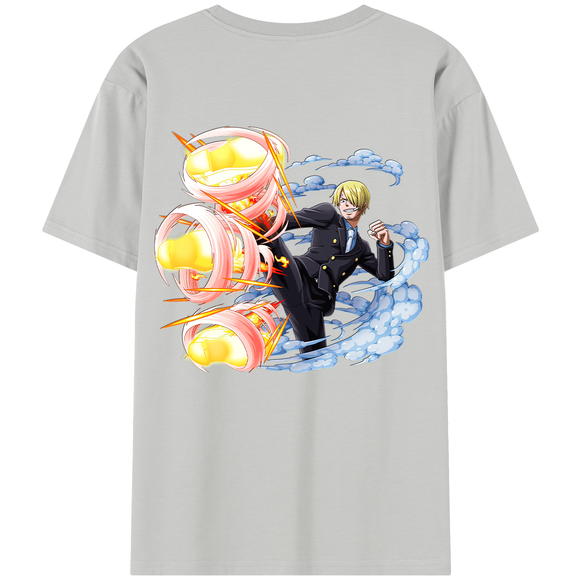 ワンピース サンジ ONE PIECE Sanji 綿100％半袖Tシャツ（背面プリント）