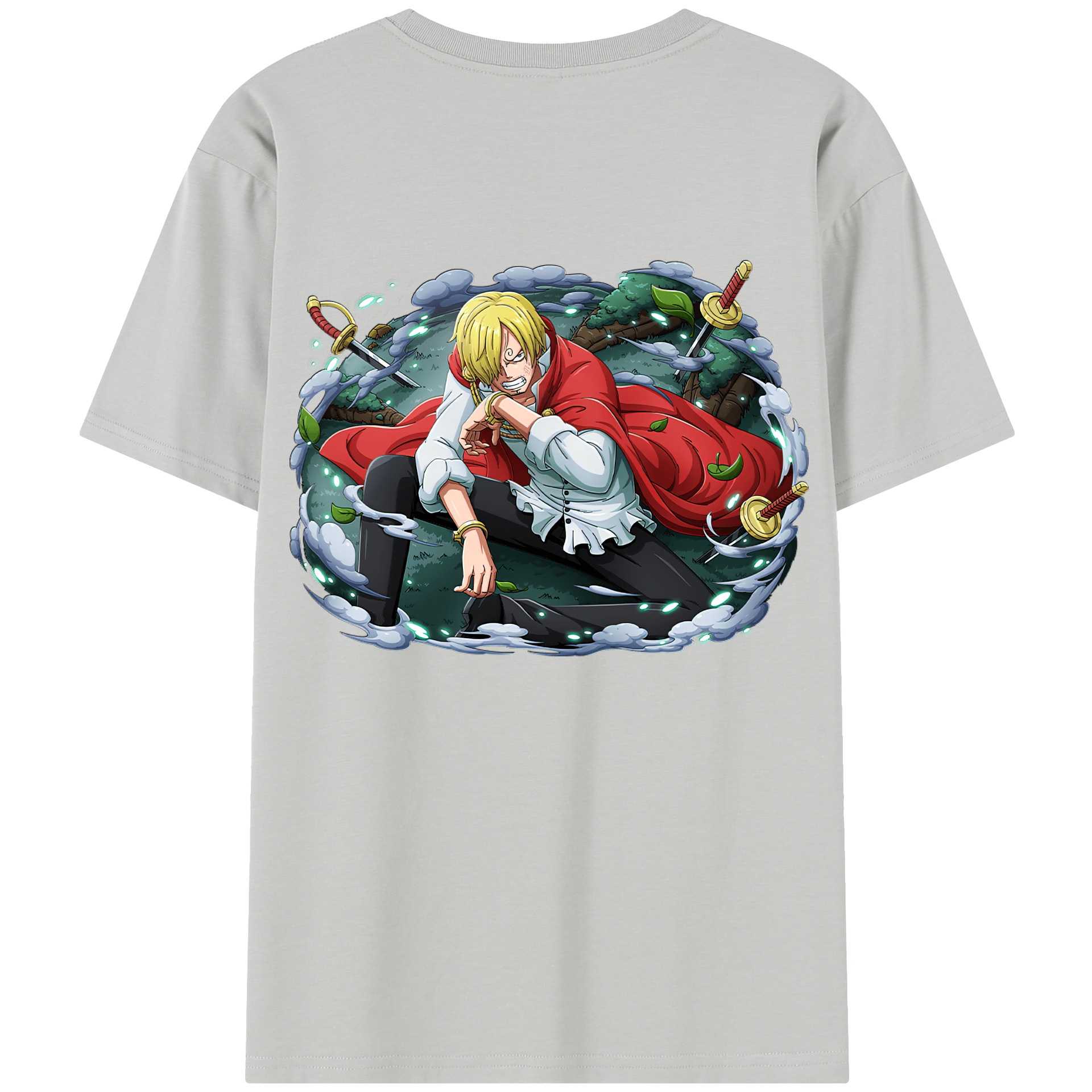ワンピース サンジ ONE PIECE Sanji 綿100％半袖Tシャツ（背面プリント）