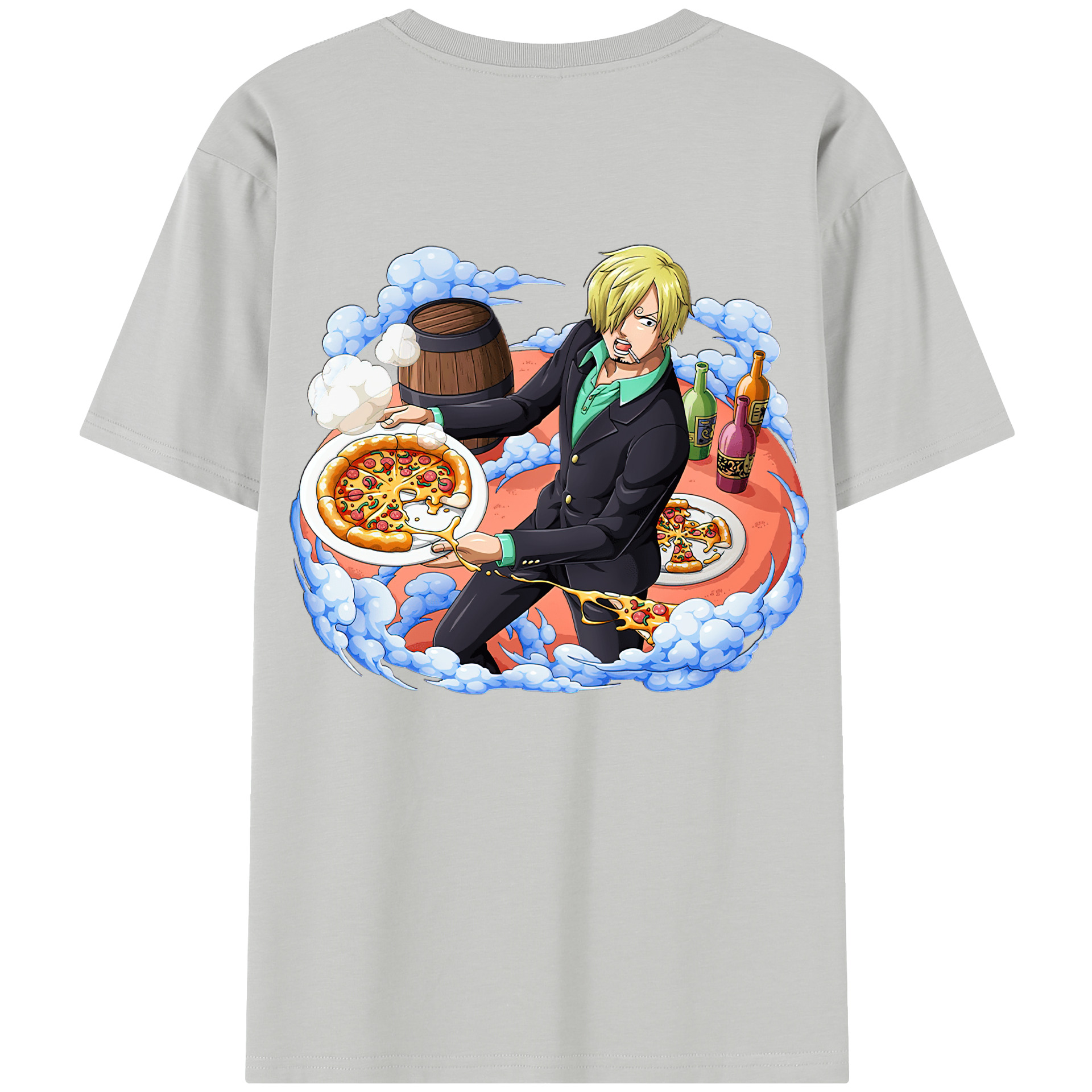 ワンピース サンジ ONE PIECE Sanji 綿100％半袖Tシャツ（背面プリント）