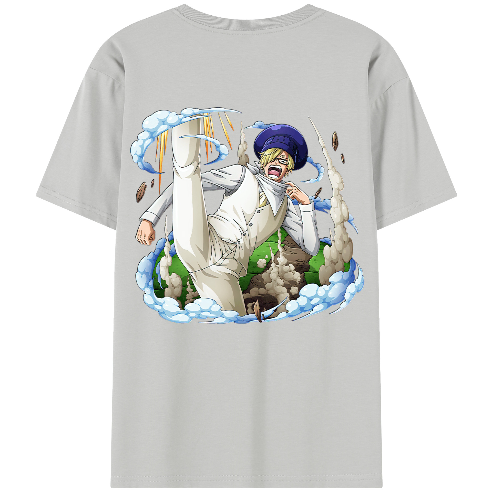 ワンピース サンジ ONE PIECE Sanji 綿100％半袖Tシャツ（背面プリント）