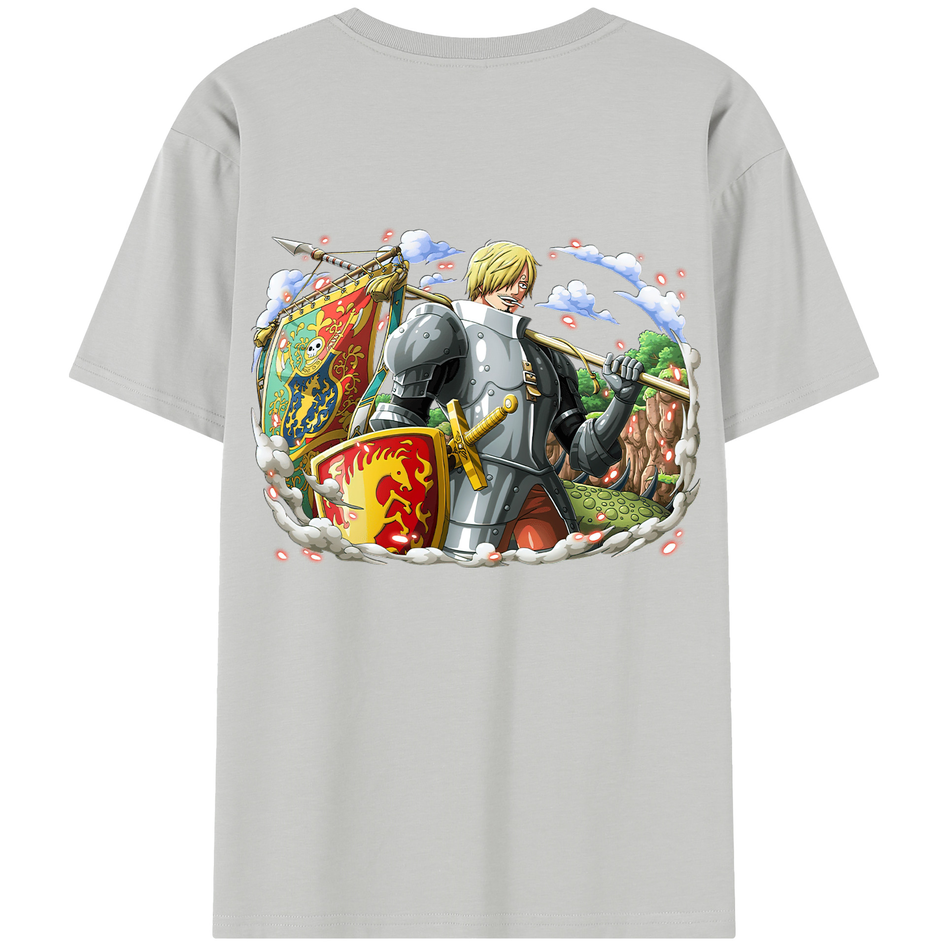 ワンピース サンジ ONE PIECE Sanji 綿100％半袖Tシャツ（背面プリント）