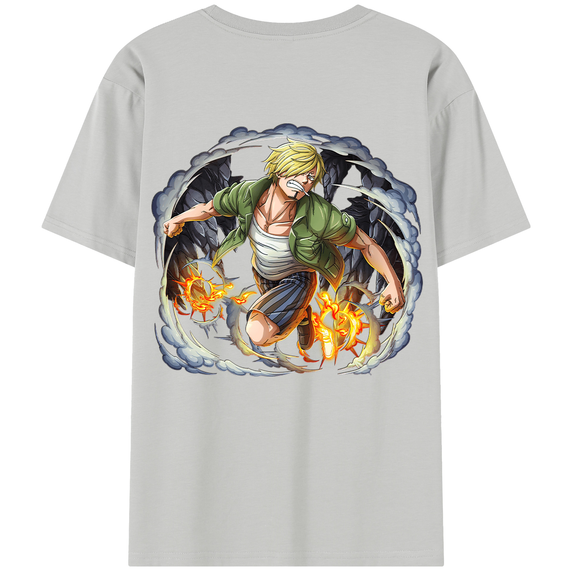 ワンピース サンジ ONE PIECE Sanji 綿100％半袖Tシャツ（背面プリント）
