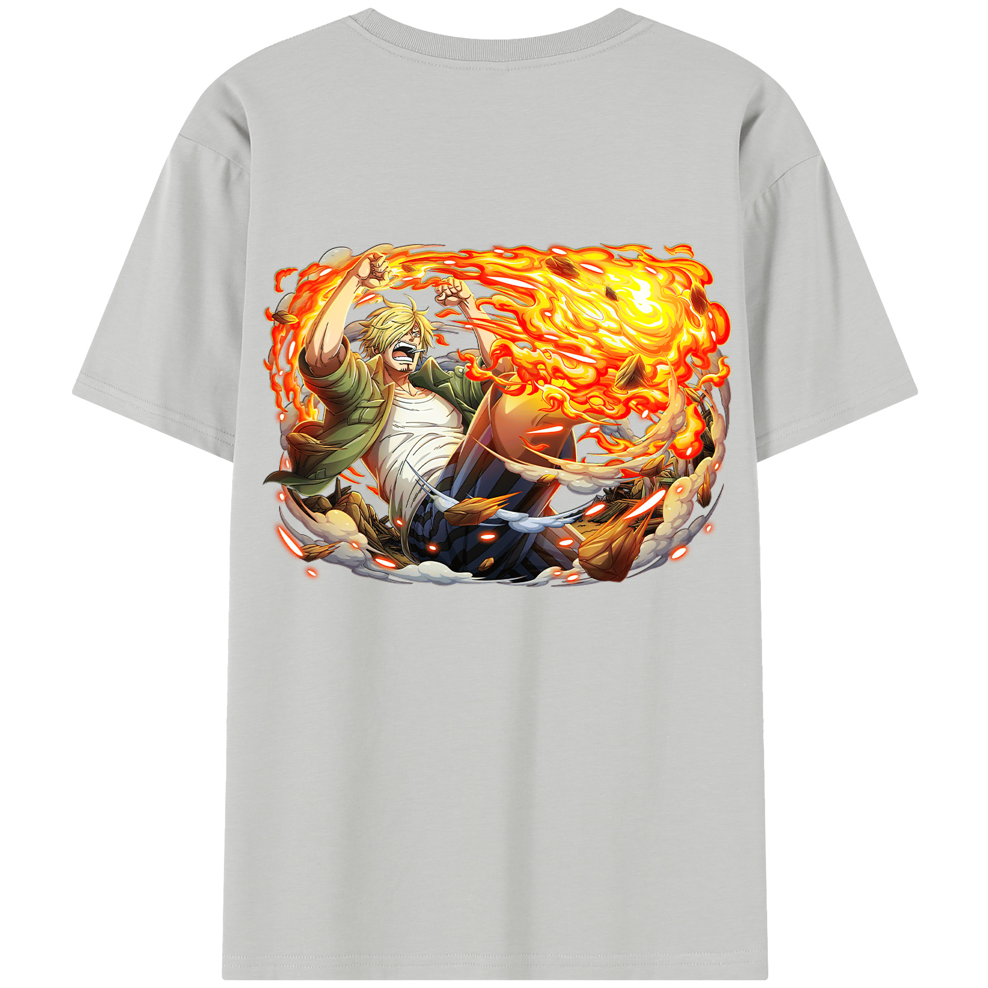 ワンピース サンジ ONE PIECE Sanji 綿100％半袖Tシャツ（背面プリント）