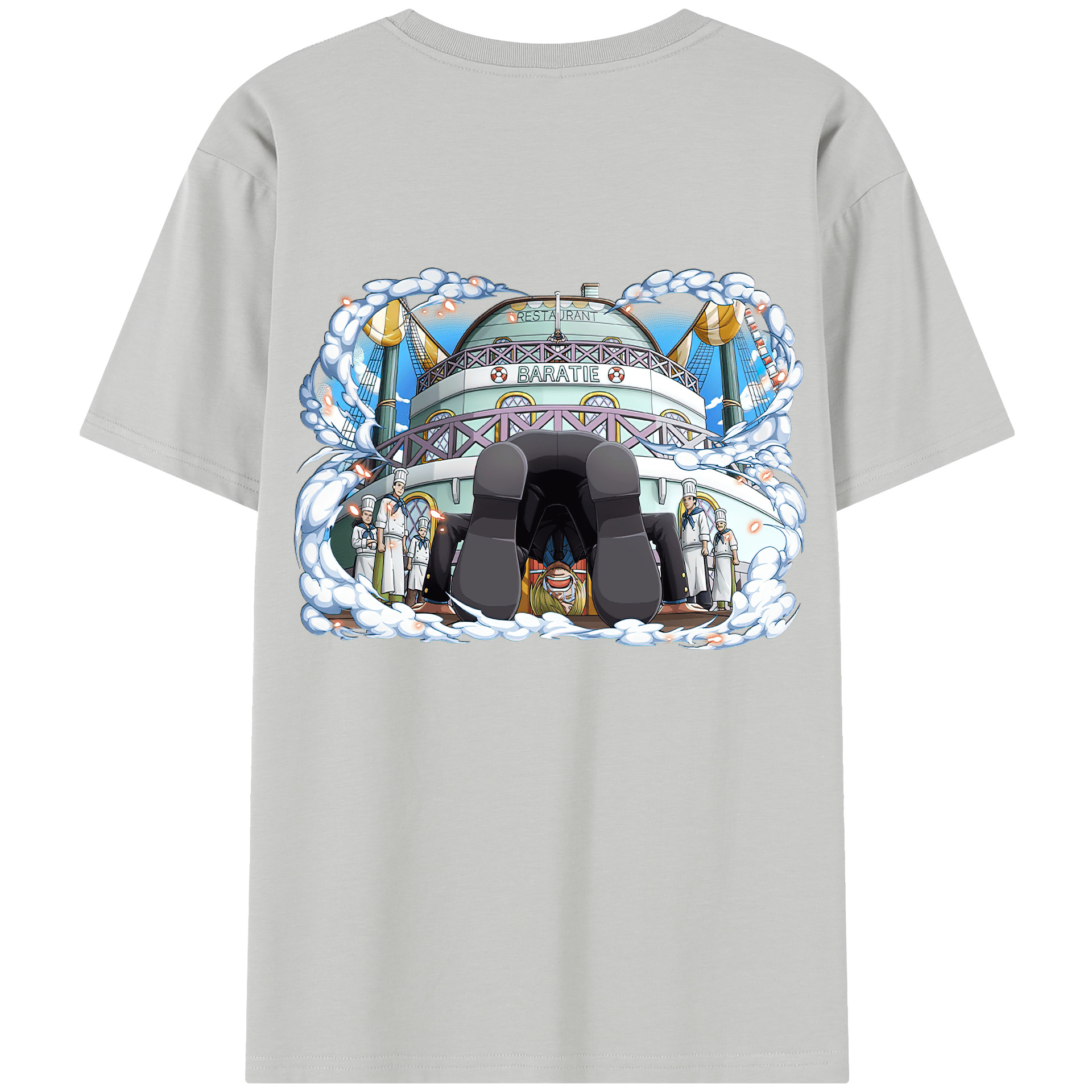 ワンピース サンジ ONE PIECE Sanji 綿100％半袖Tシャツ（背面プリント）