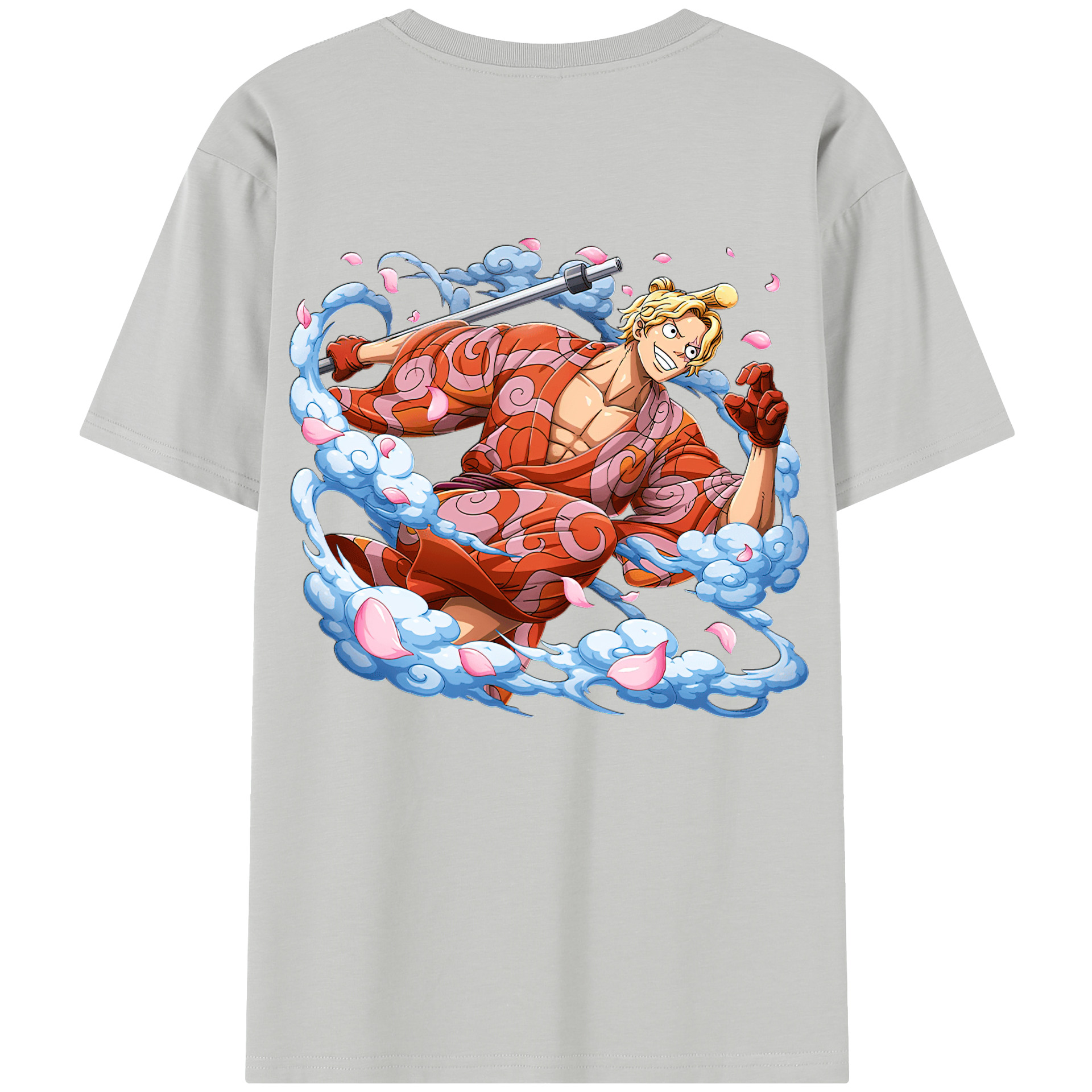 ワンピース サンジ ONE PIECE Sanji 綿100％半袖Tシャツ（背面プリント）