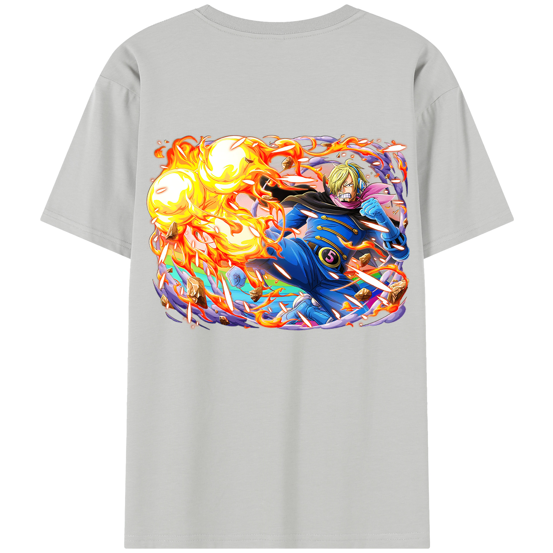 ワンピース サンジ ONE PIECE Sanji 綿100％半袖Tシャツ（背面プリント）