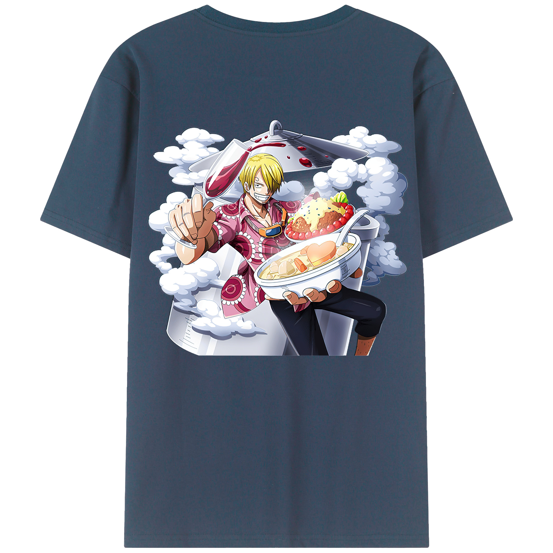 ワンピース サンジ ONE PIECE Sanji 綿100％半袖Tシャツ（背面プリント）