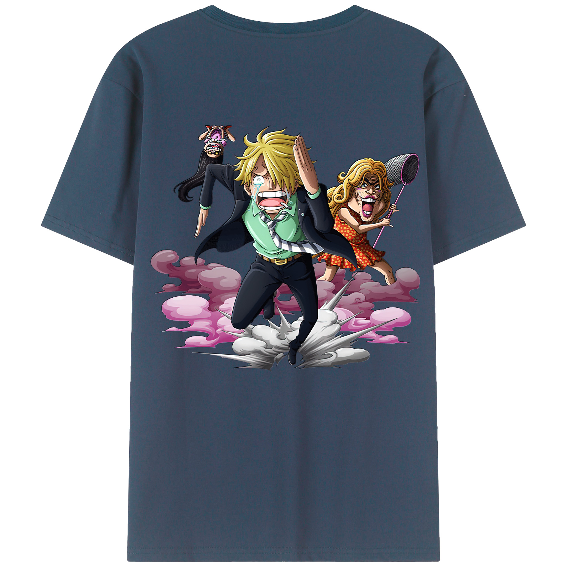 ワンピース サンジ ONE PIECE Sanji 綿100％半袖Tシャツ（背面プリント）