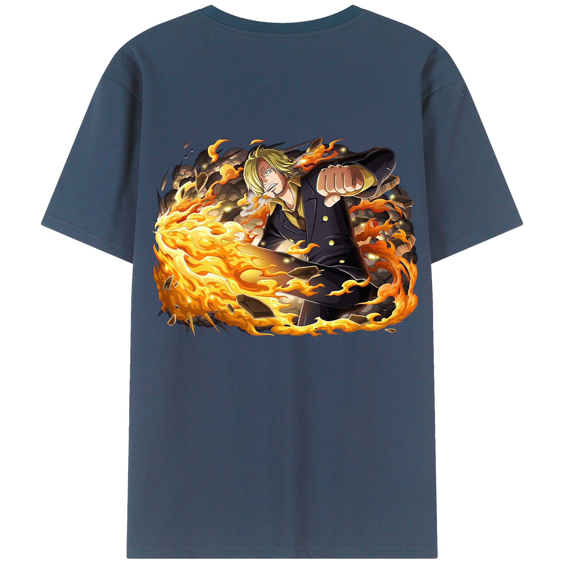 ワンピース サンジ ONE PIECE Sanji 綿100％半袖Tシャツ（背面プリント）