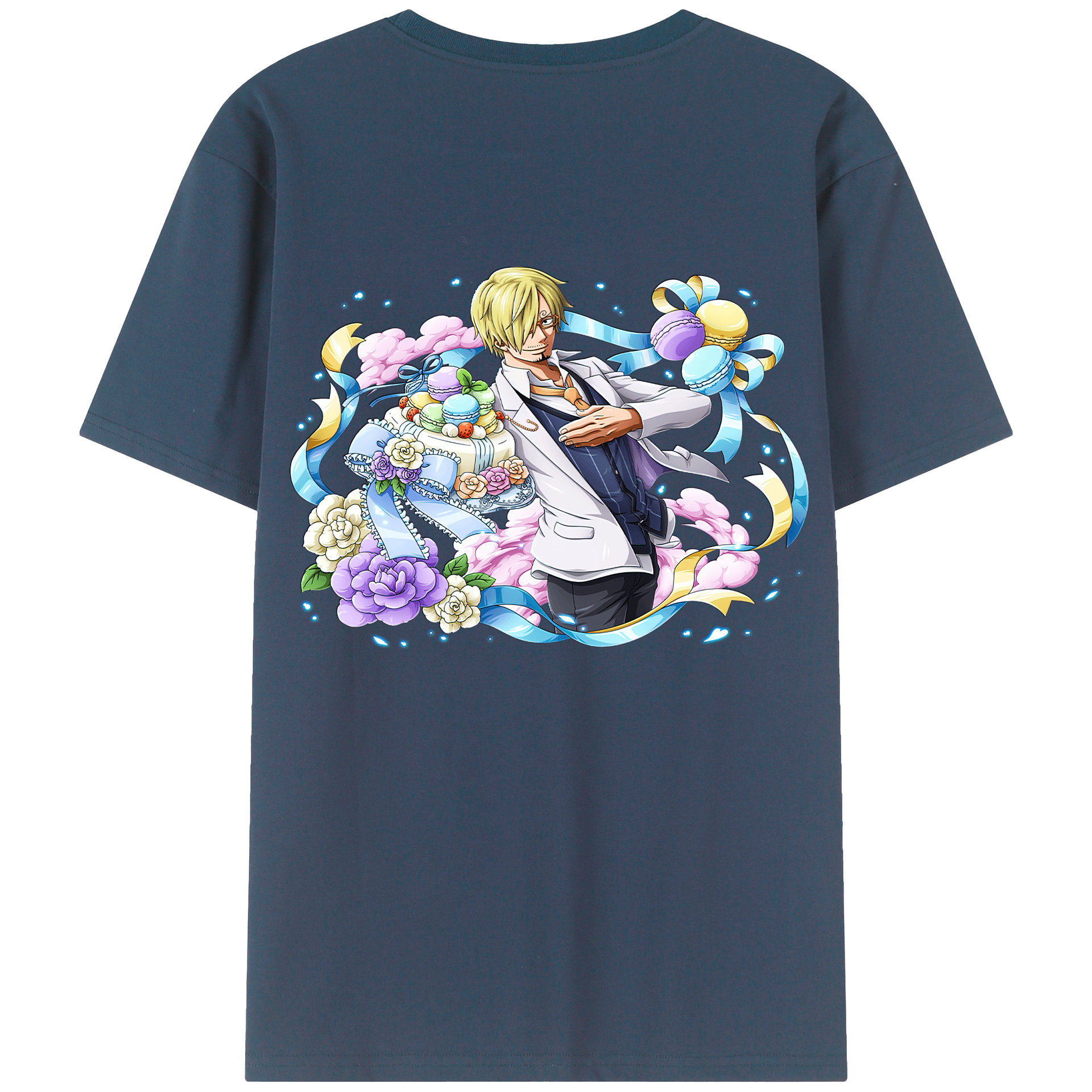 ワンピース サンジ ONE PIECE Sanji 綿100％半袖Tシャツ（背面プリント）