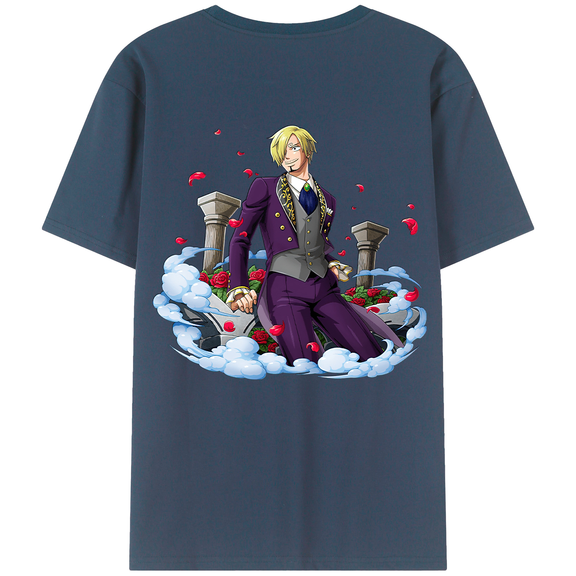 ワンピース サンジ ONE PIECE Sanji 綿100％半袖Tシャツ（背面プリント）