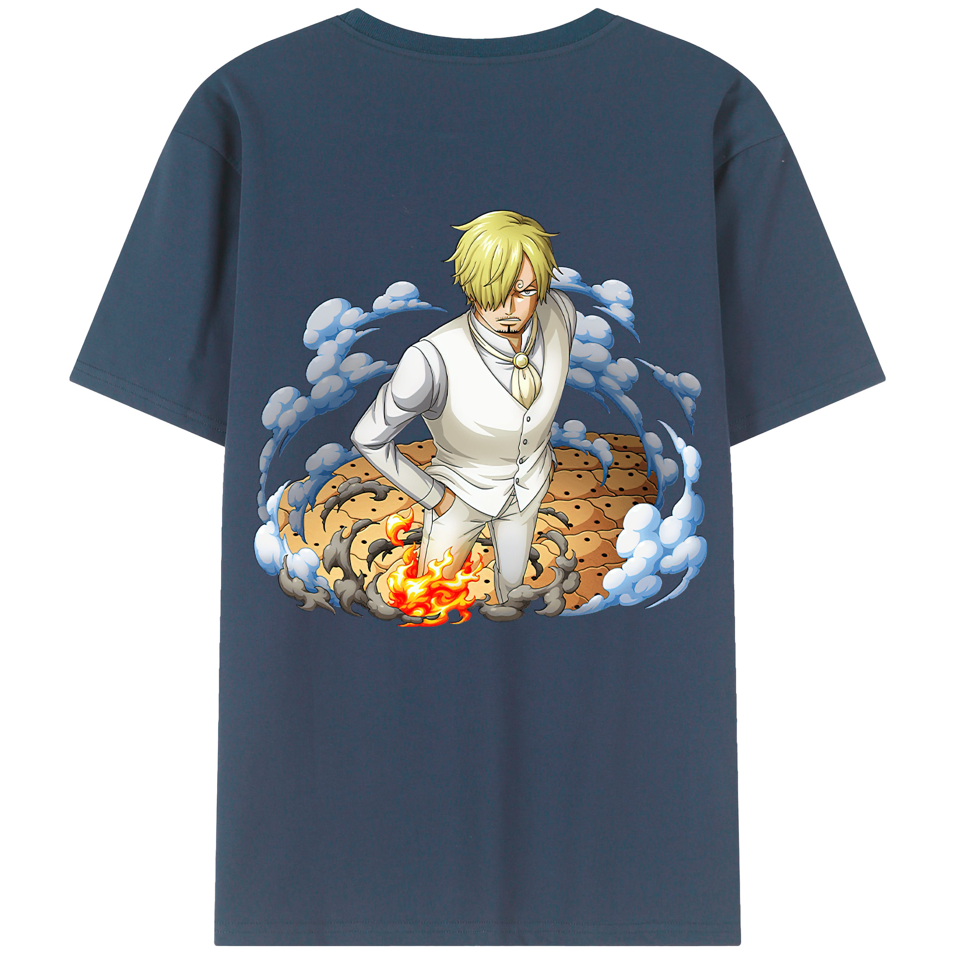 ワンピース サンジ ONE PIECE Sanji 綿100％半袖Tシャツ（背面プリント）