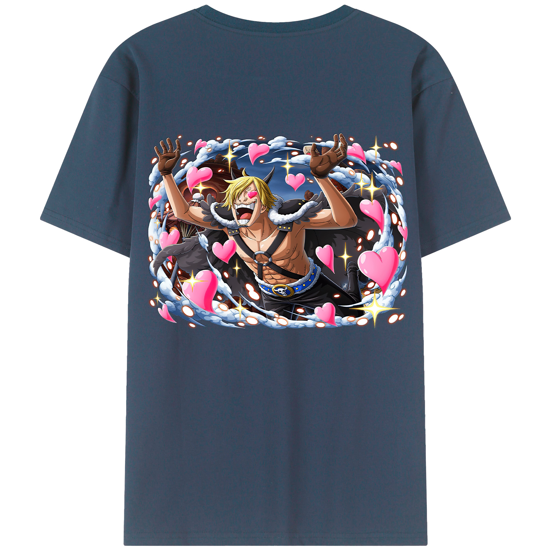 ワンピース サンジ ONE PIECE Sanji 綿100％半袖Tシャツ（背面プリント）