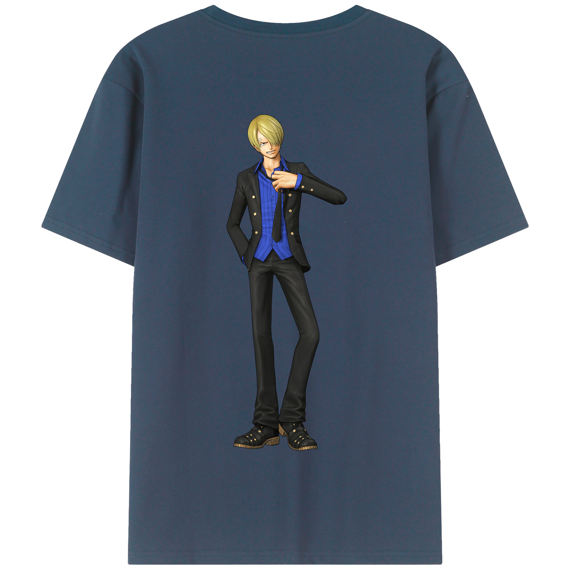 ワンピース サンジ ONE PIECE Sanji 綿100％半袖Tシャツ（背面プリント）
