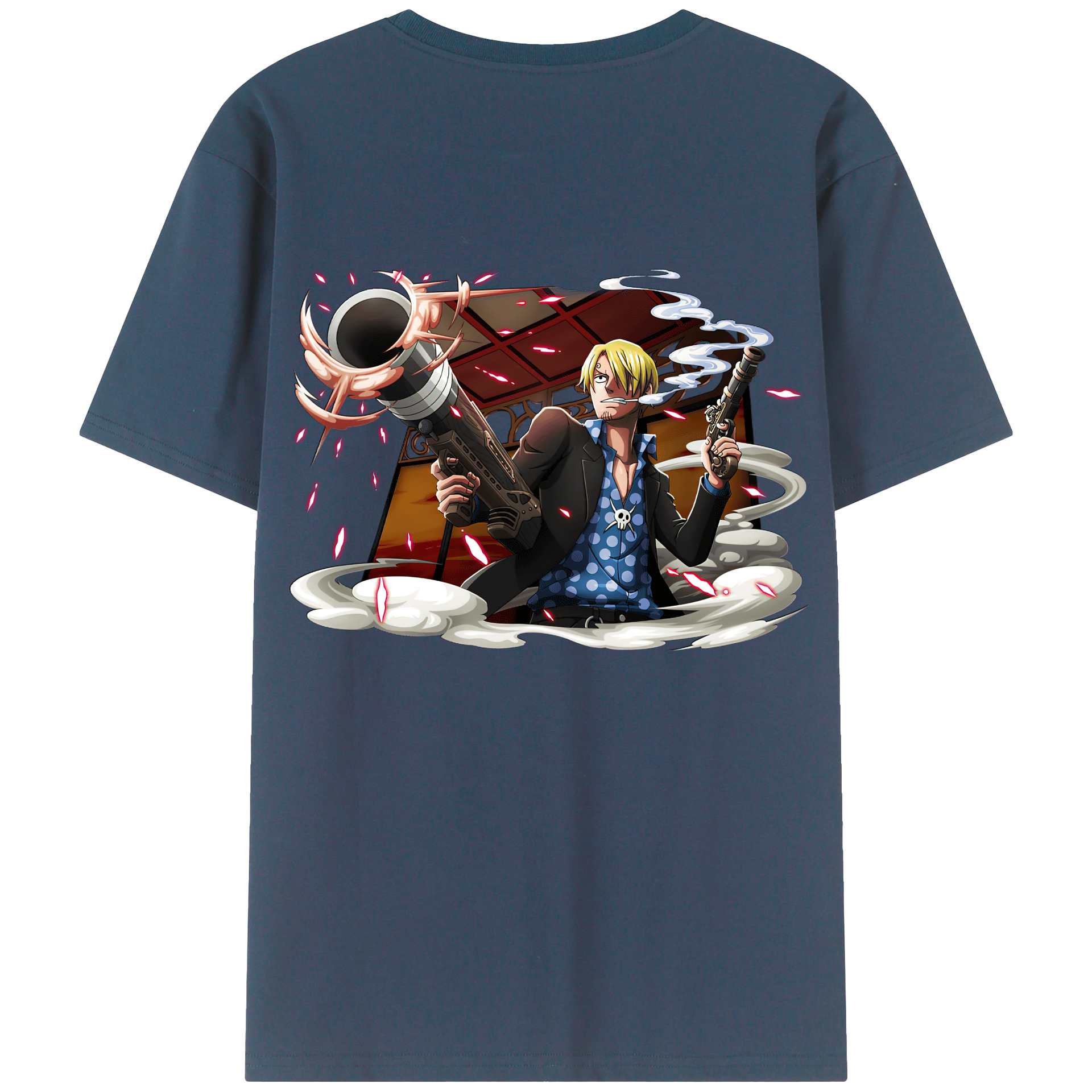 ワンピース サンジ ONE PIECE Sanji 綿100％半袖Tシャツ（背面プリント）