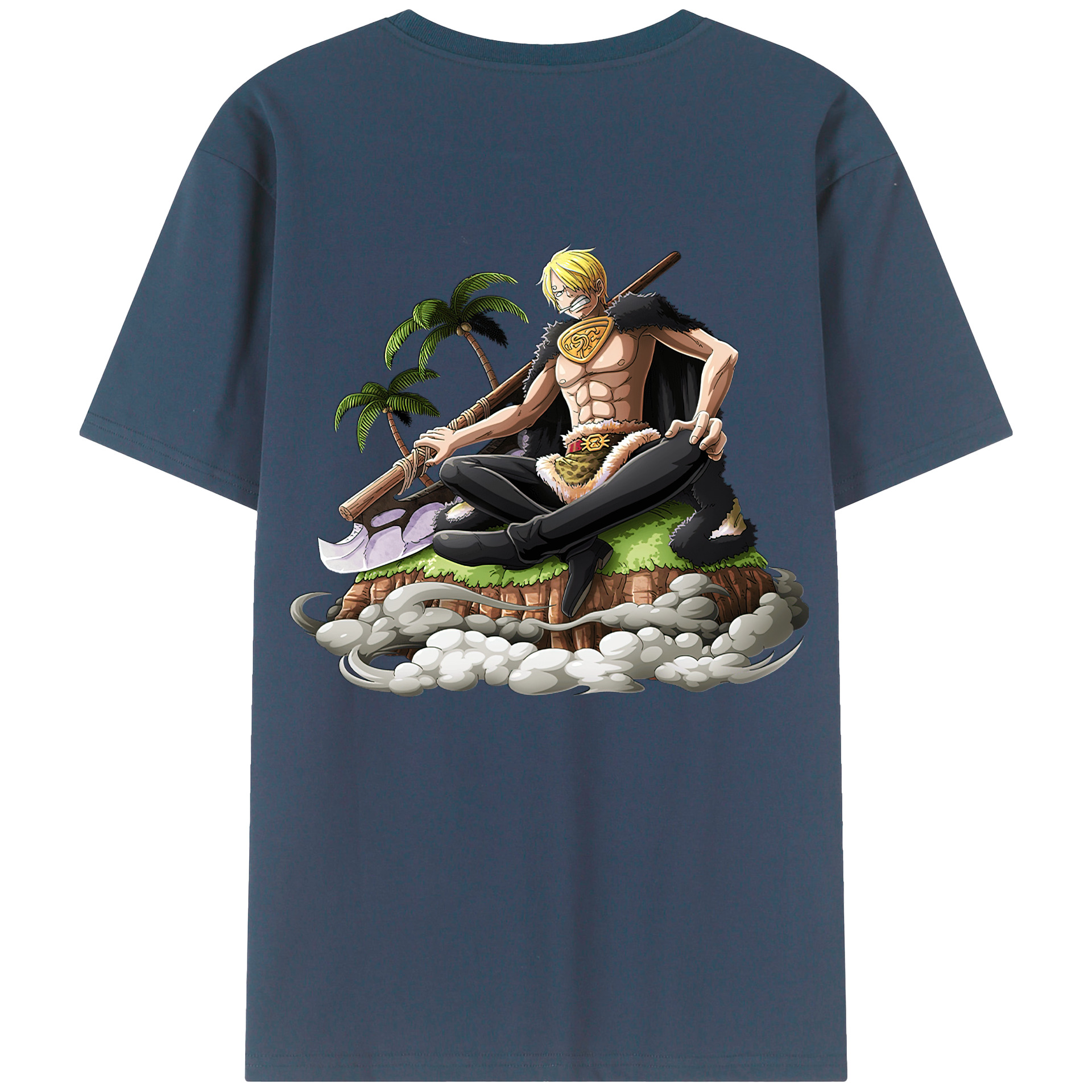 ワンピース サンジ ONE PIECE Sanji 綿100％半袖Tシャツ（背面プリント）