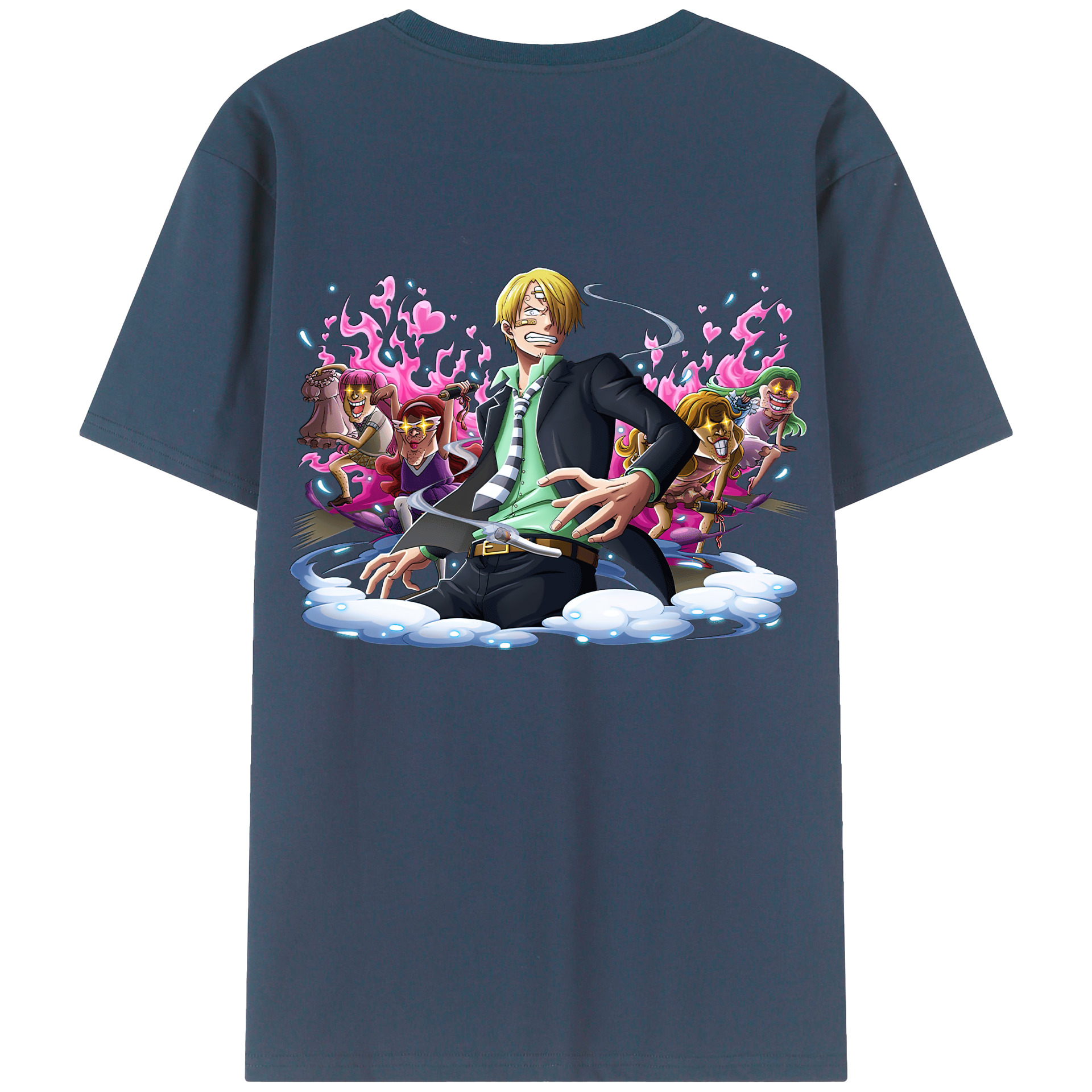 ワンピース サンジ ONE PIECE Sanji 綿100％半袖Tシャツ（背面プリント）