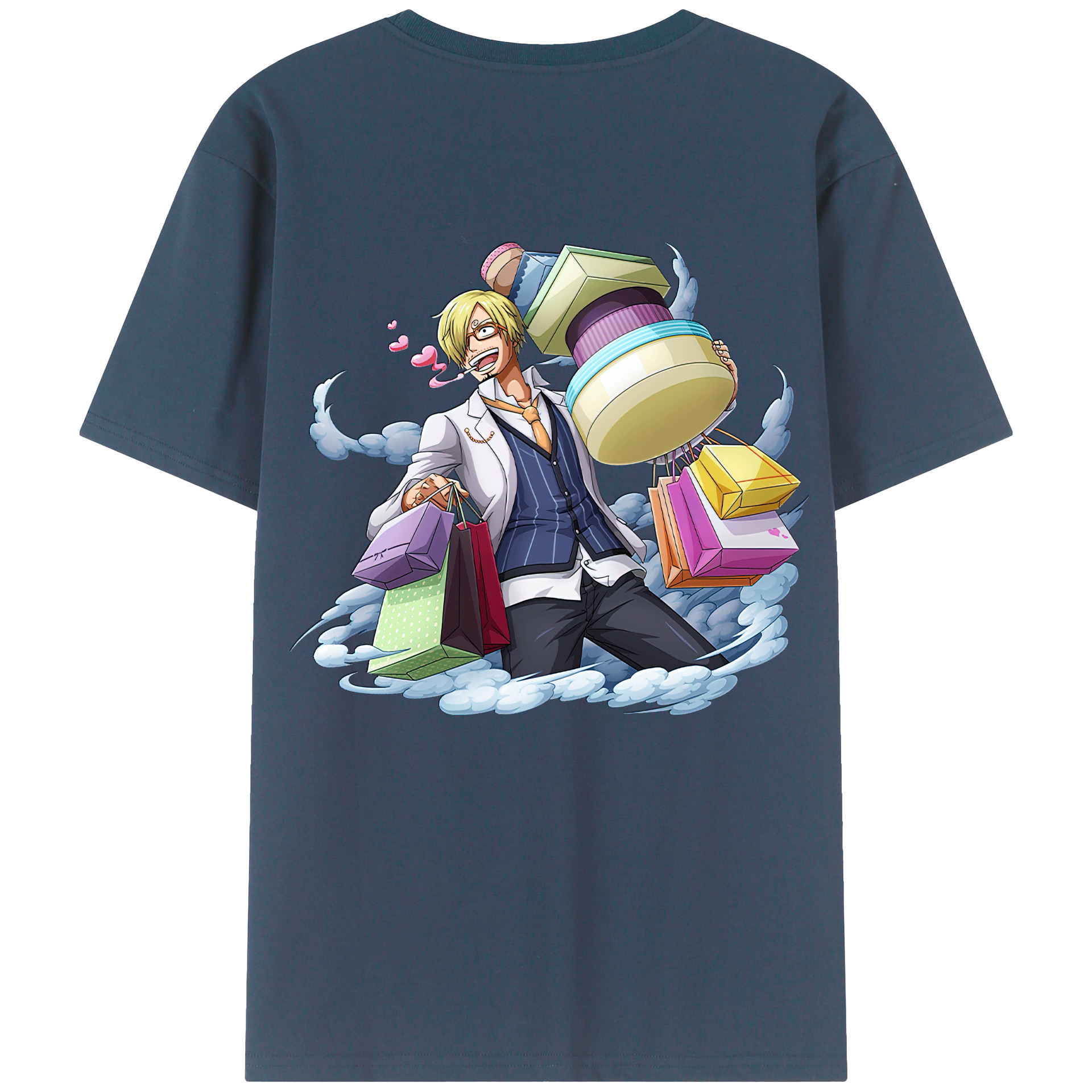 ワンピース サンジ ONE PIECE Sanji 綿100％半袖Tシャツ（背面プリント）