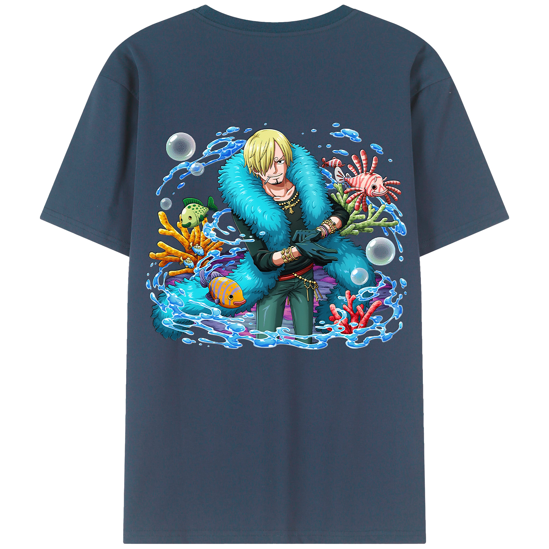 ワンピース サンジ ONE PIECE Sanji 綿100％半袖Tシャツ（背面プリント）