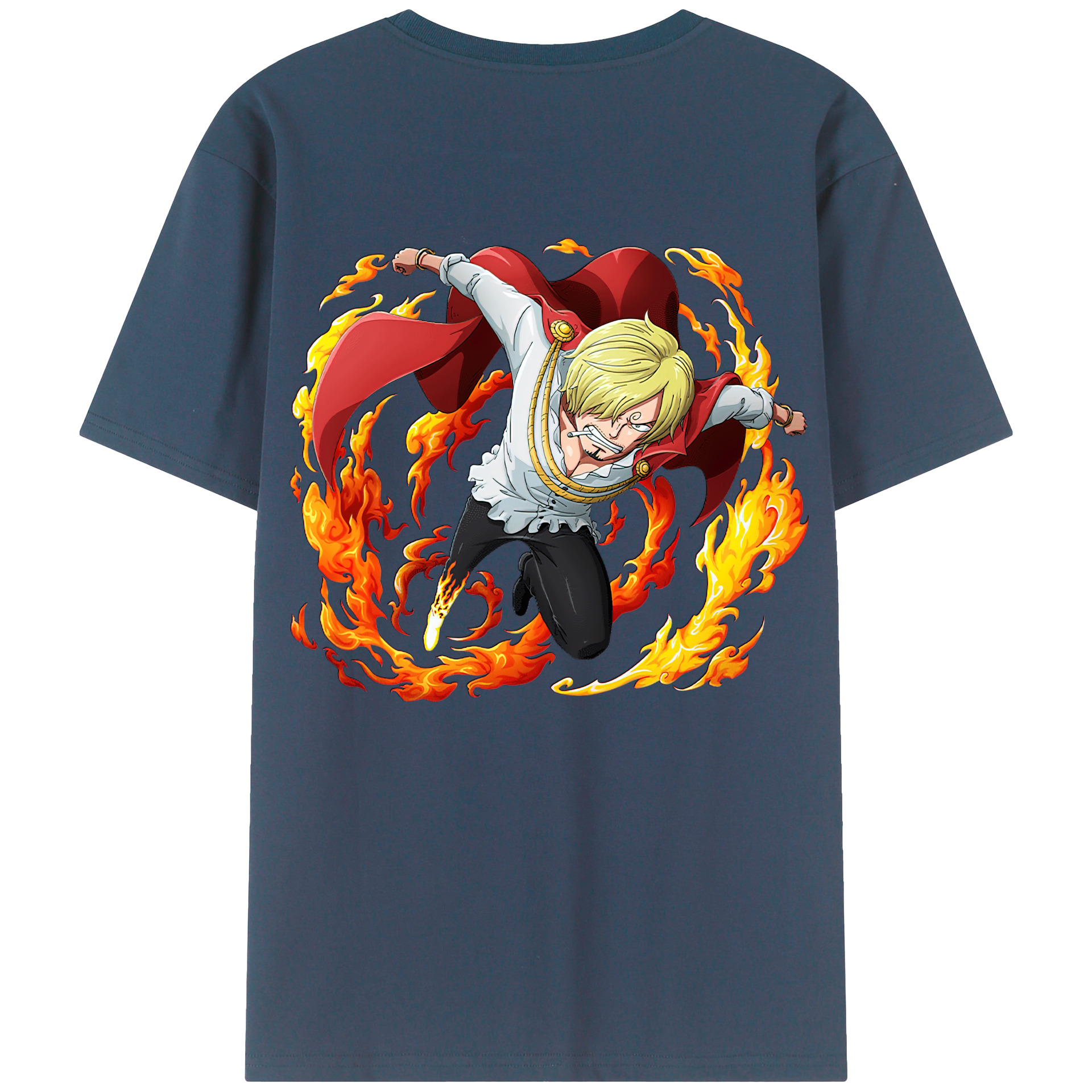ワンピース サンジ ONE PIECE Sanji 綿100％半袖Tシャツ（背面プリント）