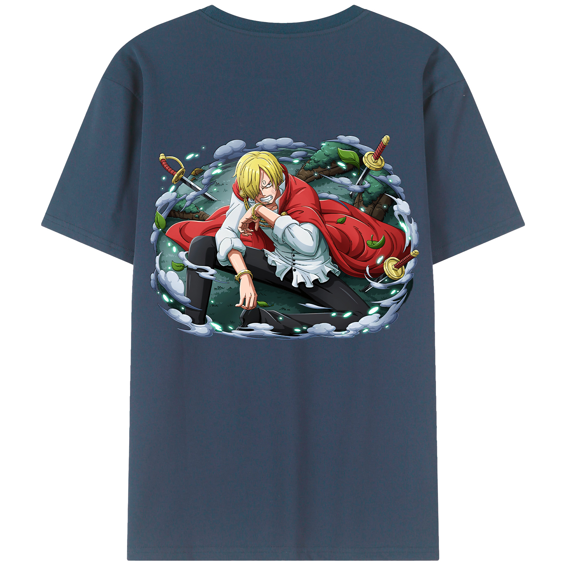 ワンピース サンジ ONE PIECE Sanji 綿100％半袖Tシャツ（背面プリント）