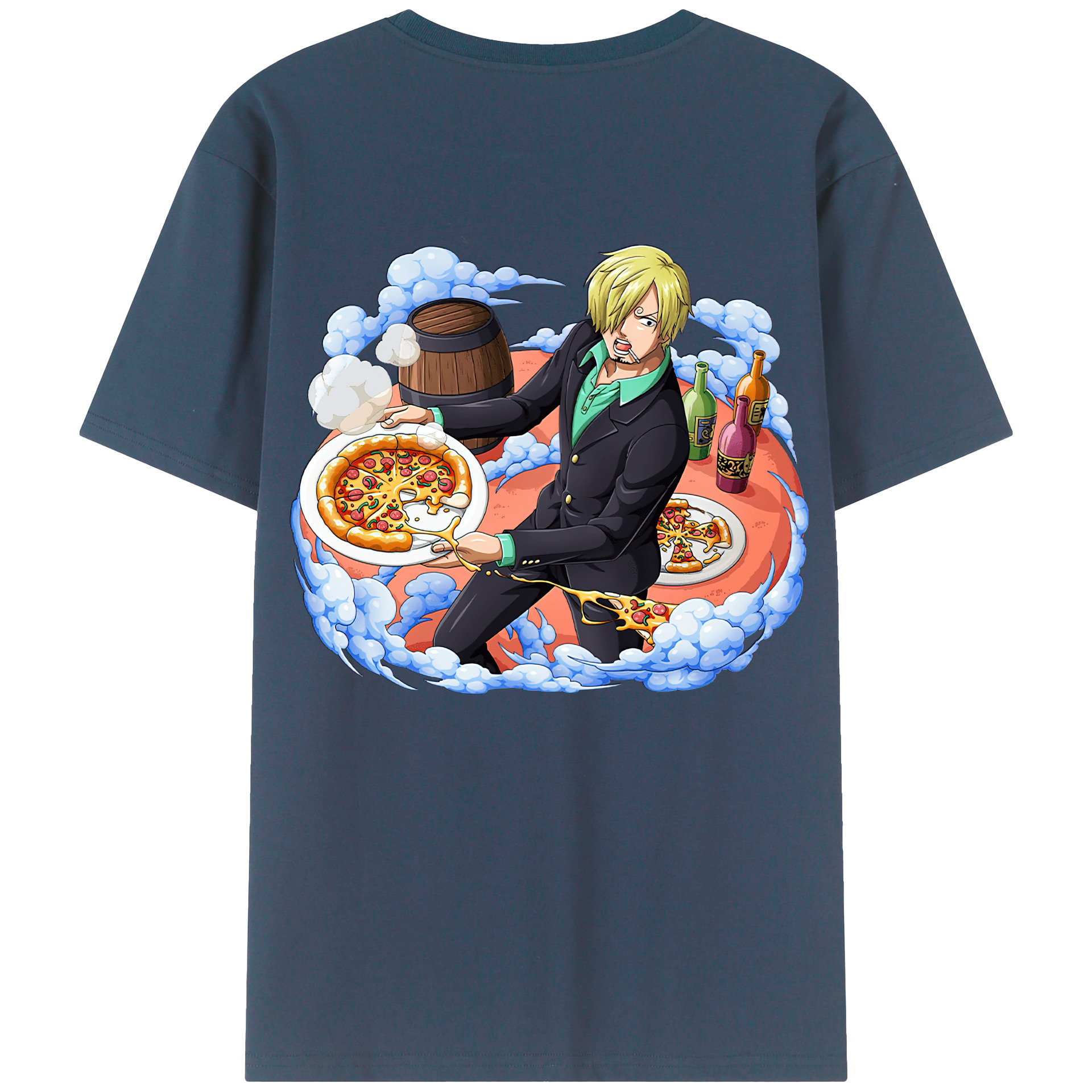 ワンピース サンジ ONE PIECE Sanji 綿100％半袖Tシャツ（背面プリント）