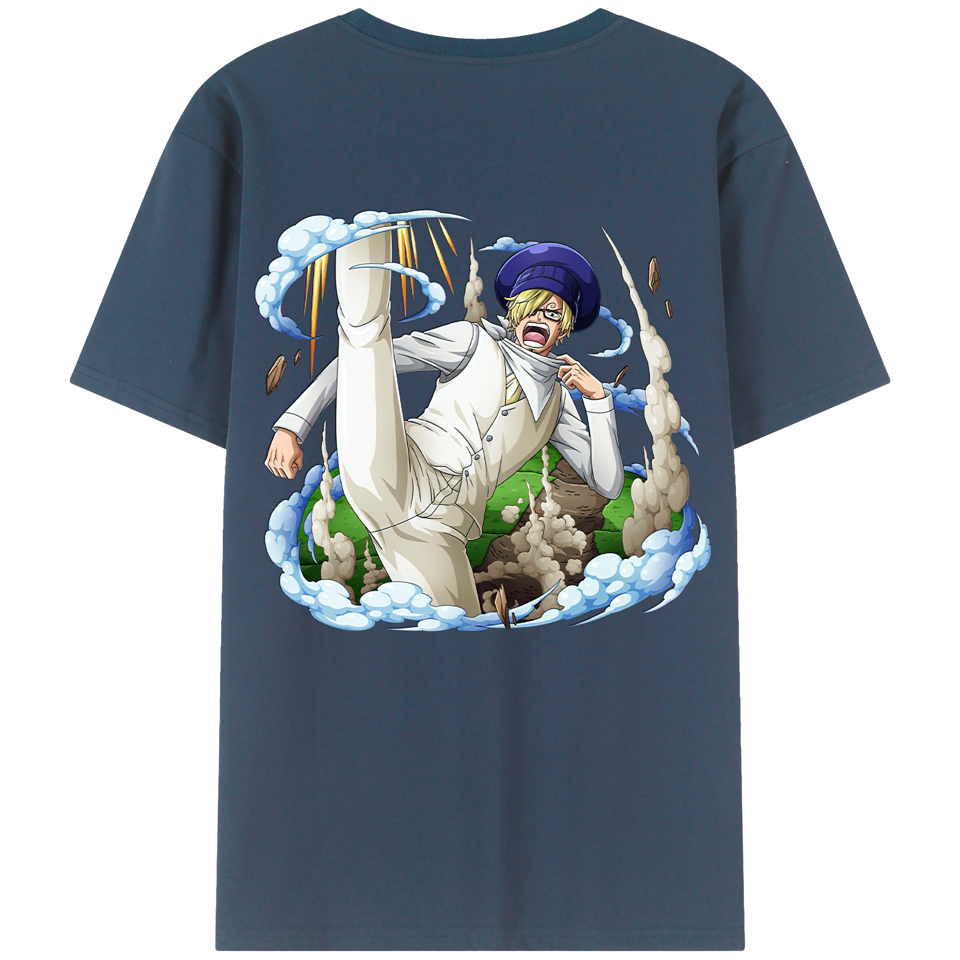 ワンピース サンジ ONE PIECE Sanji 綿100％半袖Tシャツ（背面プリント）